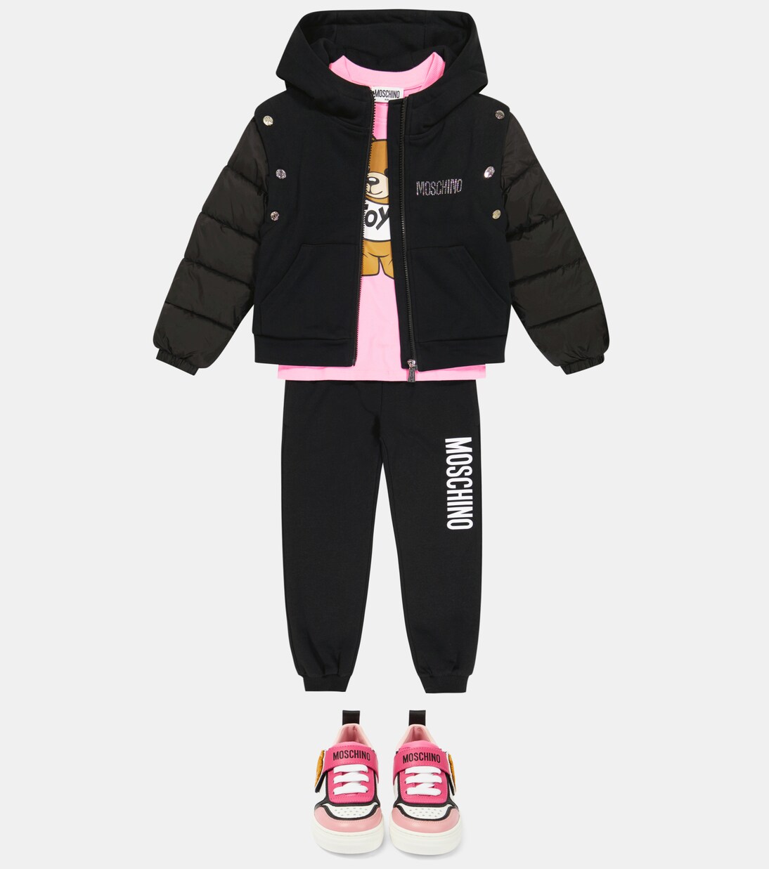 Embellished puffer jacket | Moschino Kids