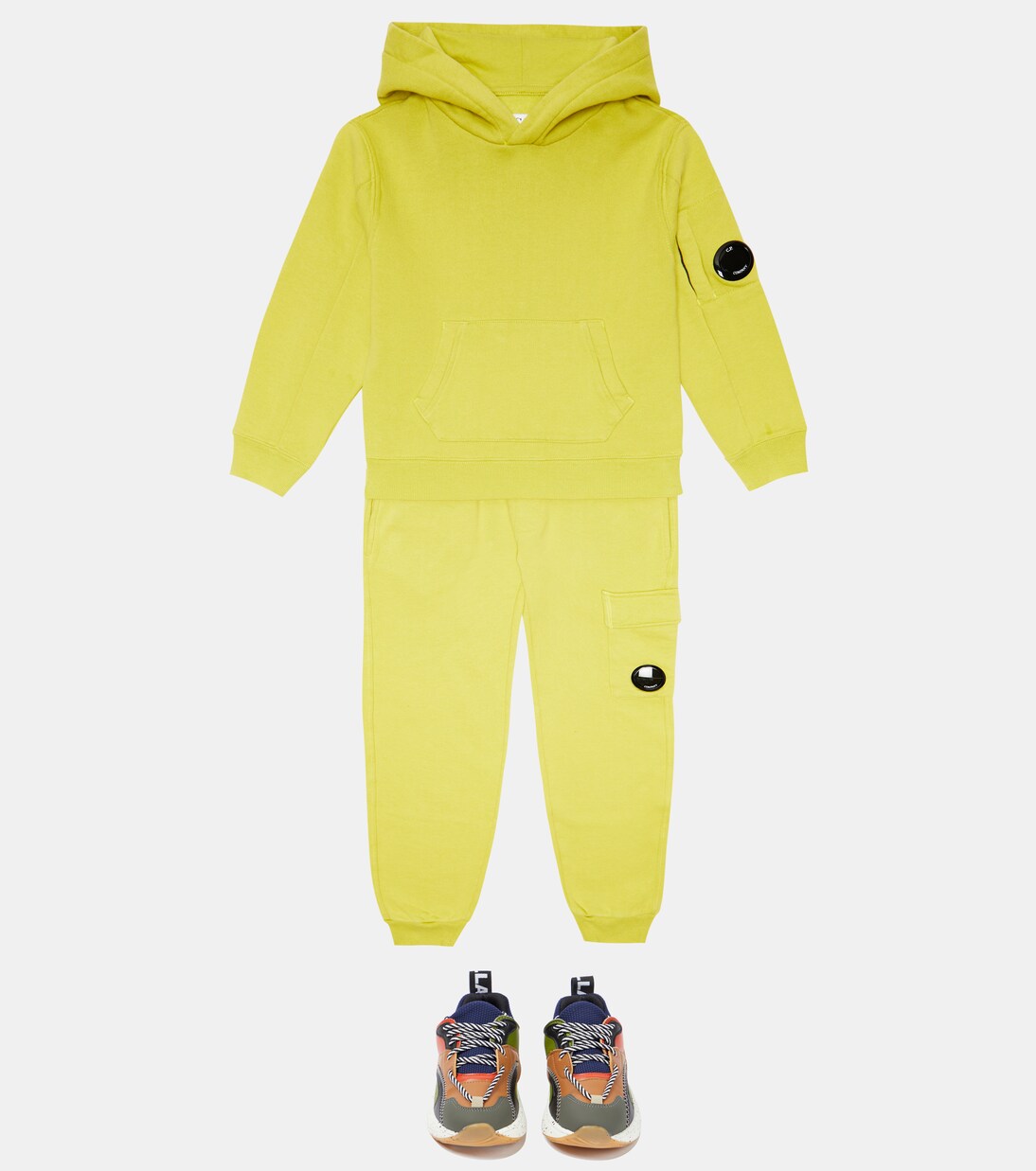 Lens cotton fleece sweatpants | C.P. Company Kids