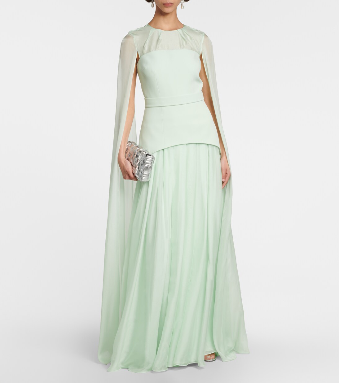 Gloria silk and crêpe gown | Safiyaa