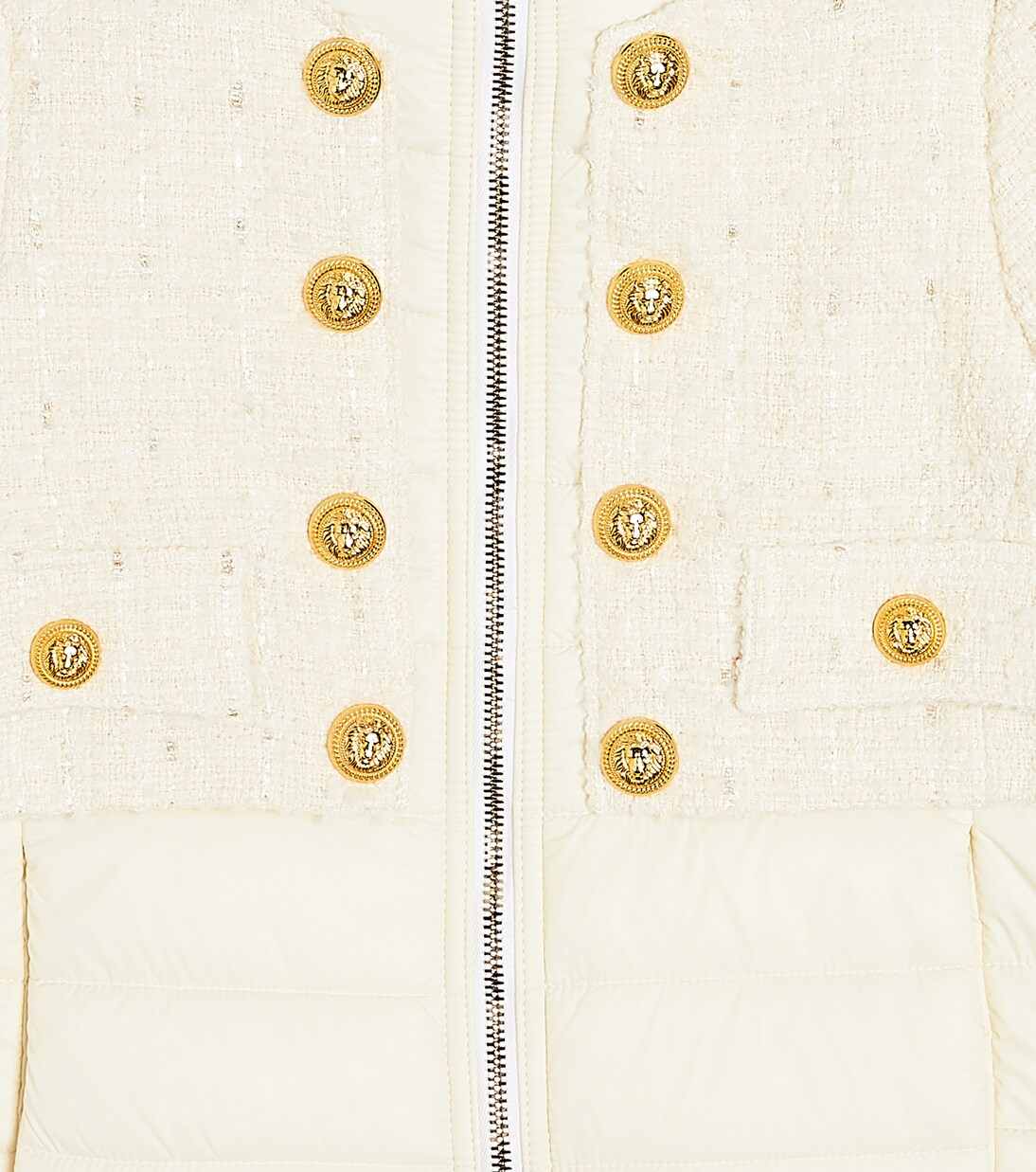 Veste matelassée en tweed | Balmain Kids