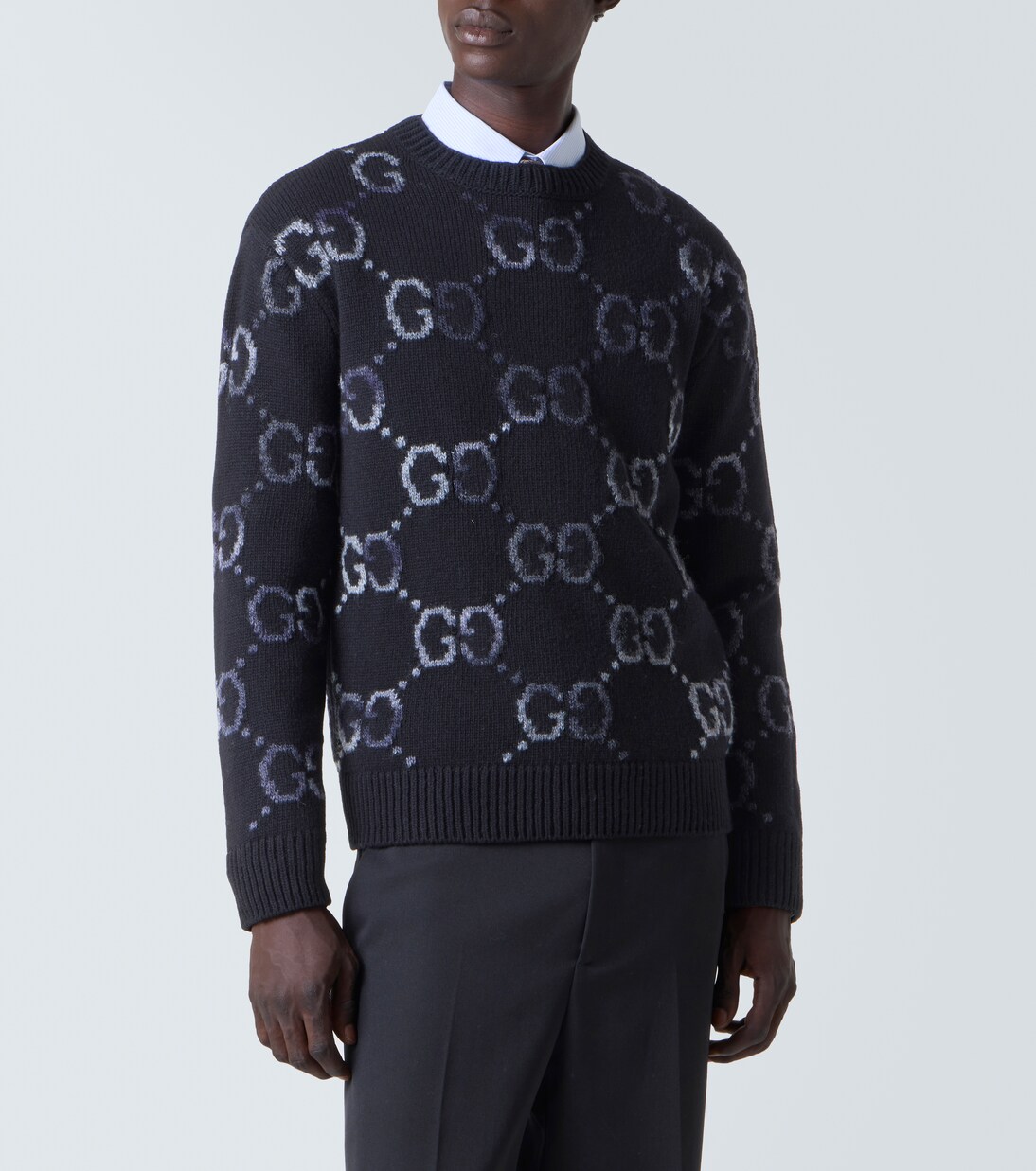 GG intarsia wool-blend sweater | Gucci