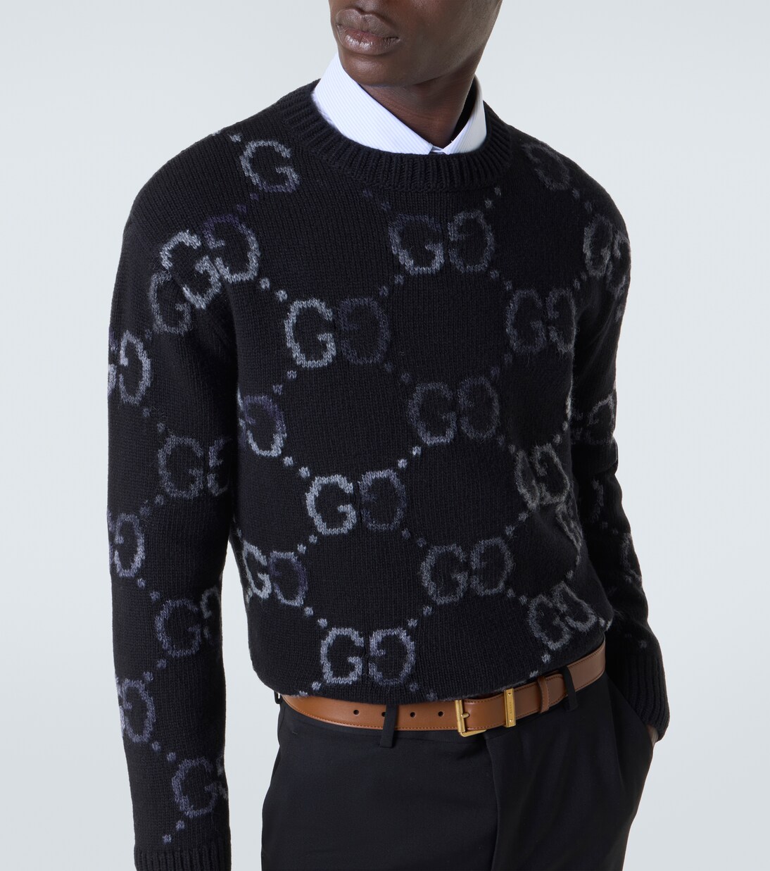 GG intarsia wool-blend sweater | Gucci