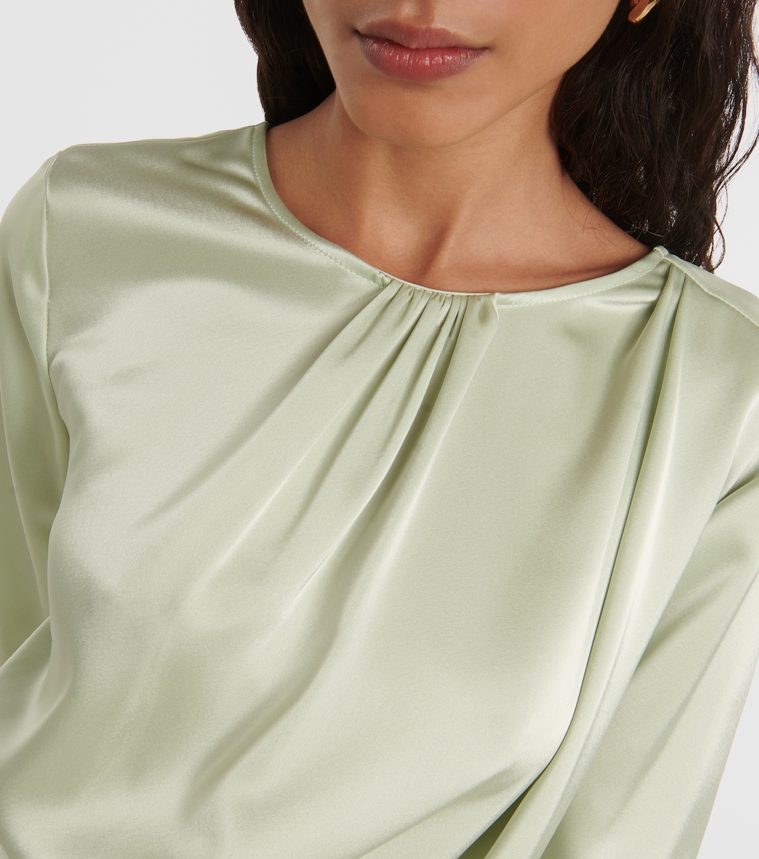 Robe midi asymétrique en satin | JW Anderson