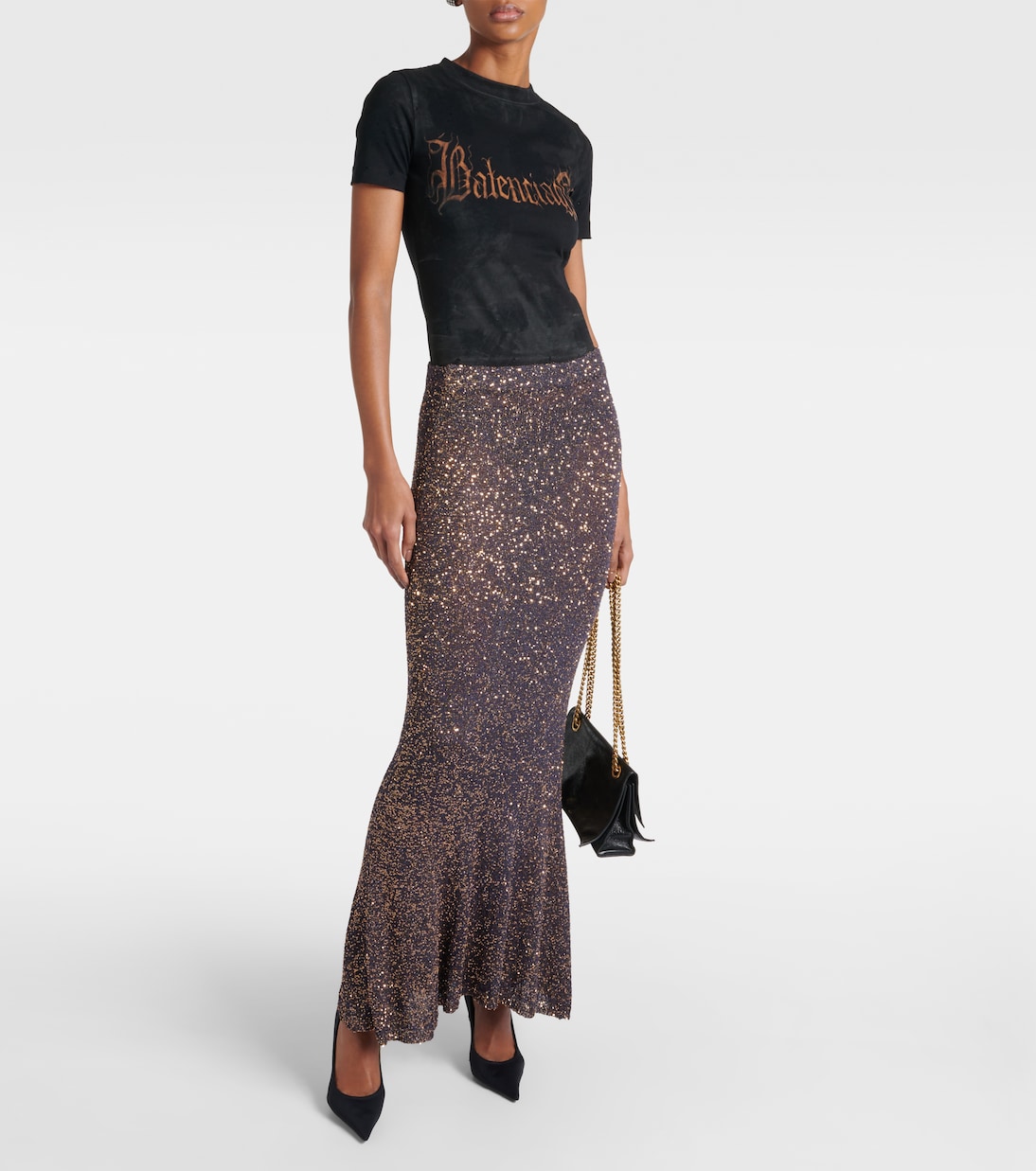 Maxirock mit Pailletten | Balenciaga