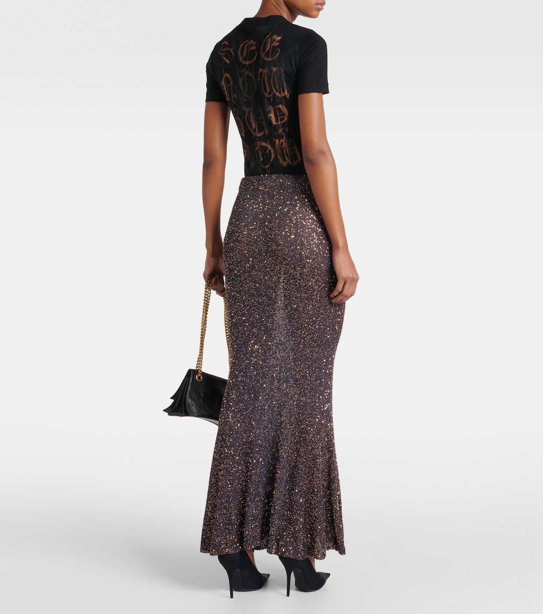 Maxirock mit Pailletten | Balenciaga