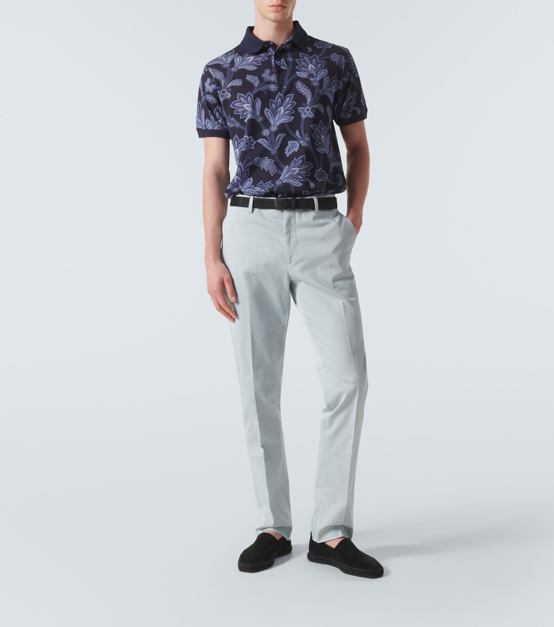 Embroidered paisley cotton jacquard chinos | Etro