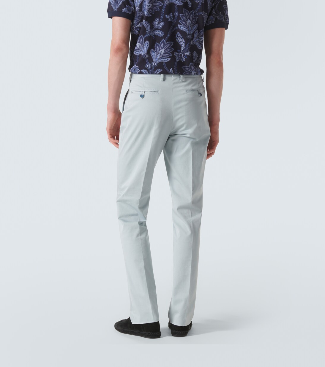 Embroidered paisley cotton jacquard chinos | Etro