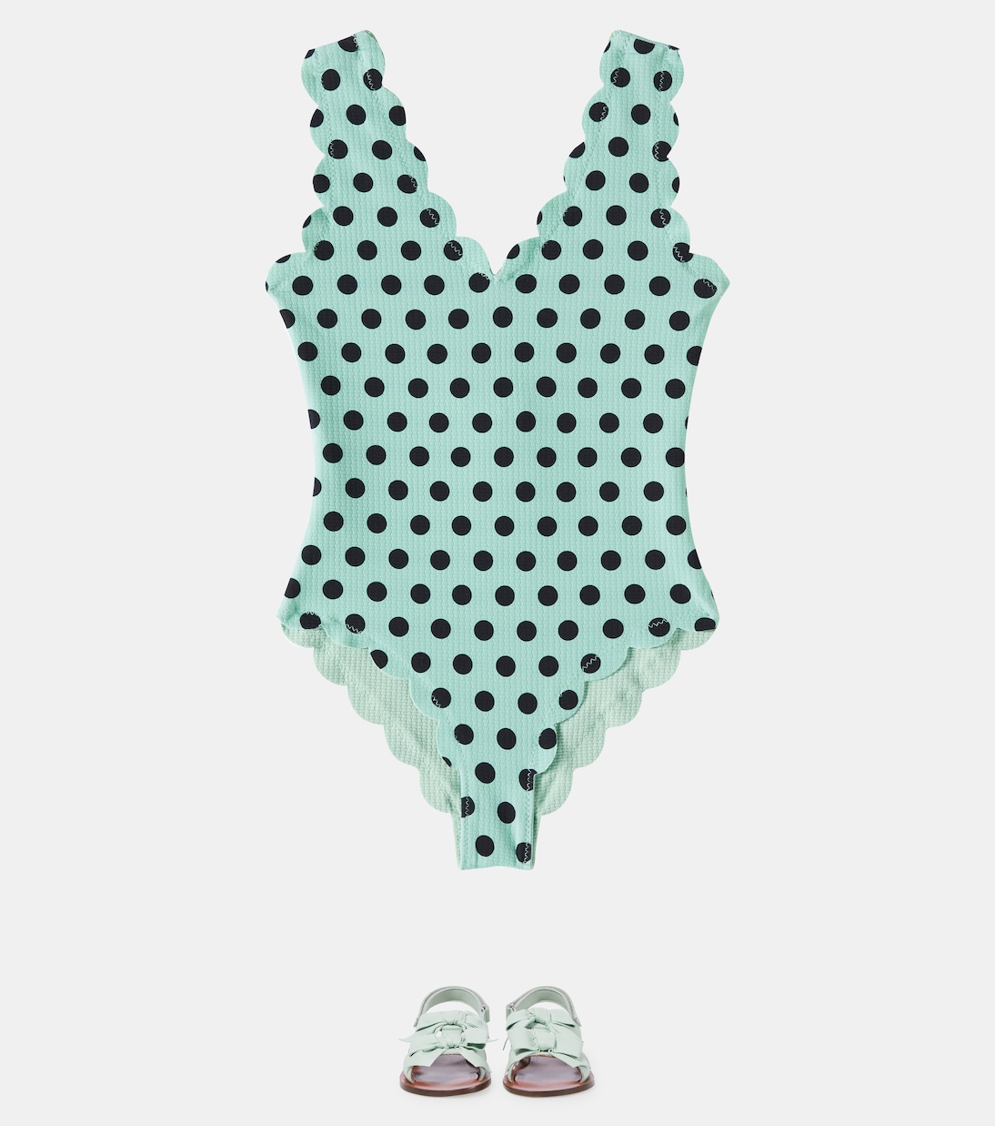 Bumby Charleston polka-dot scalloped swimsuit | Marysia Bumby
