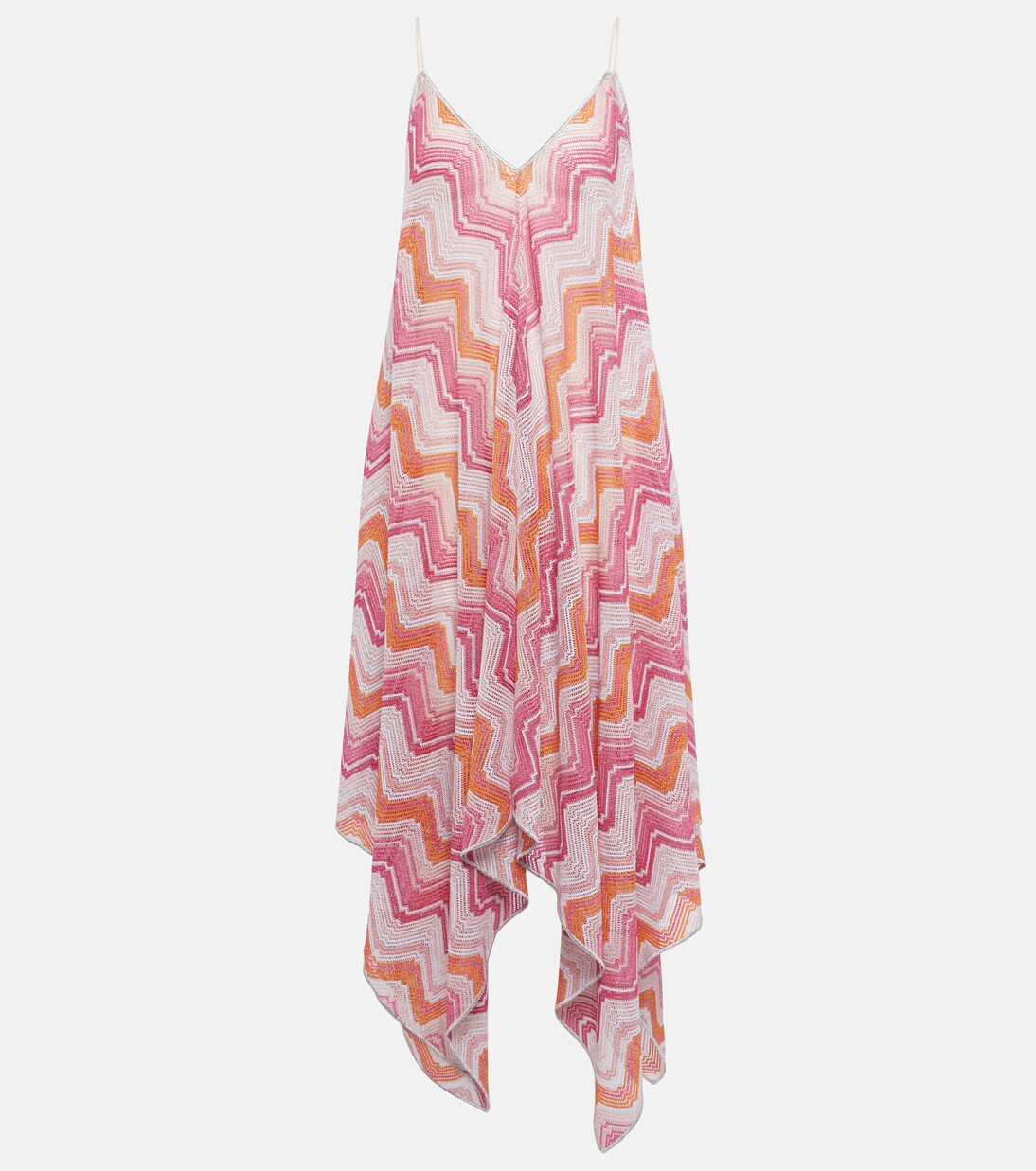Robe longue asymétrique en lamé | Missoni