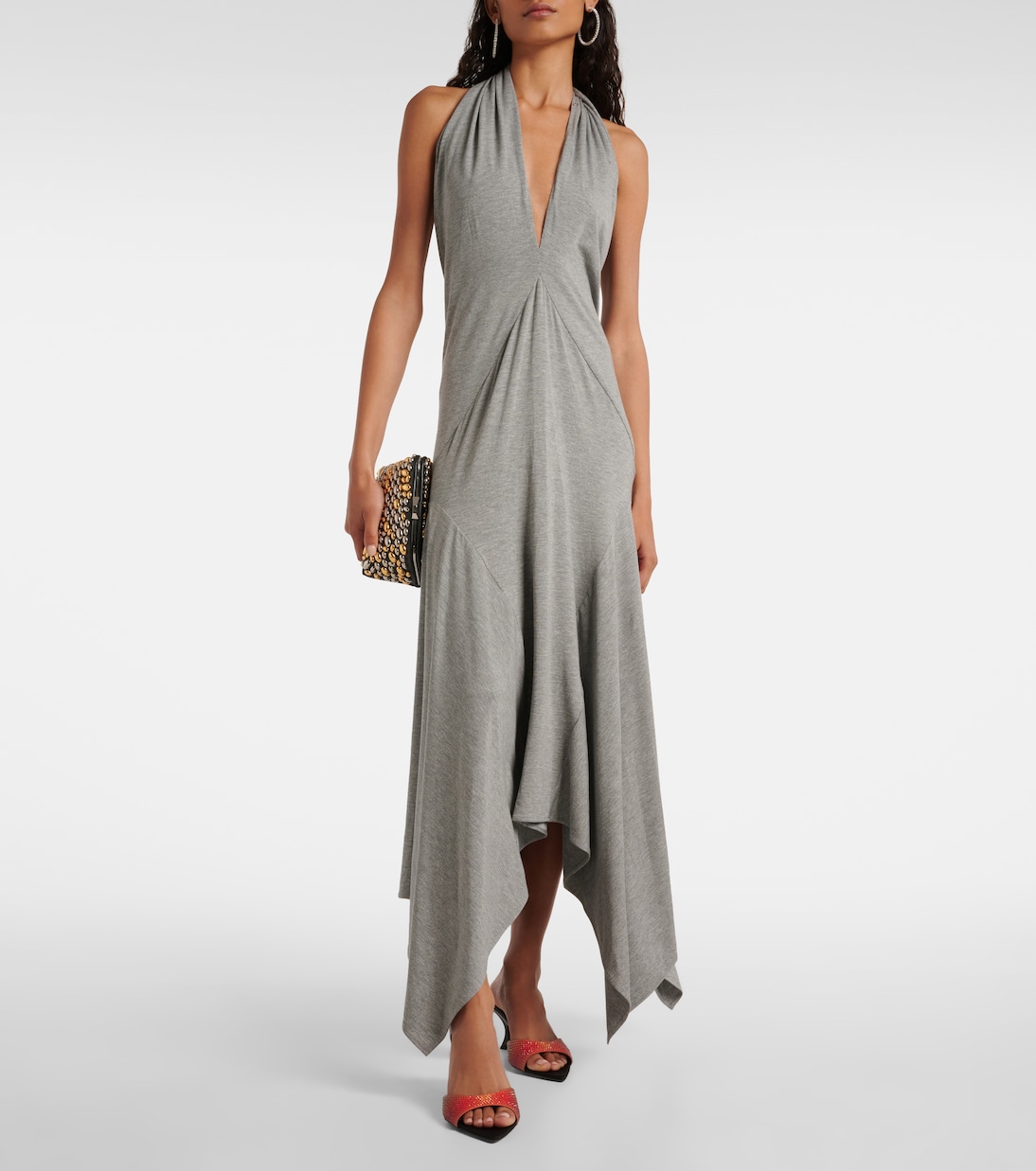 Pantoletten Bes aus Satin mit Kristallen | The Attico