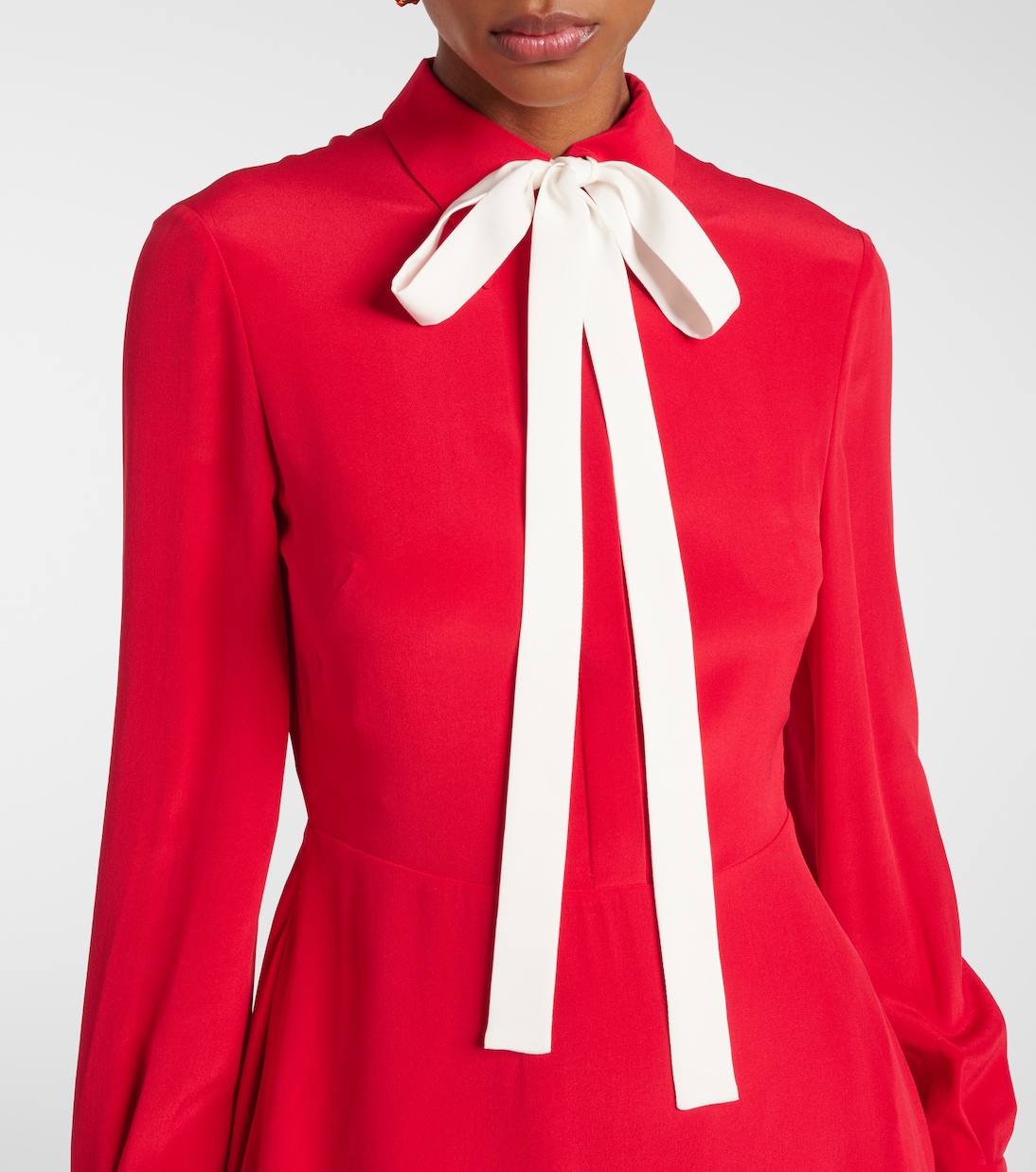 Robe midi en crêpe de soie | Valentino