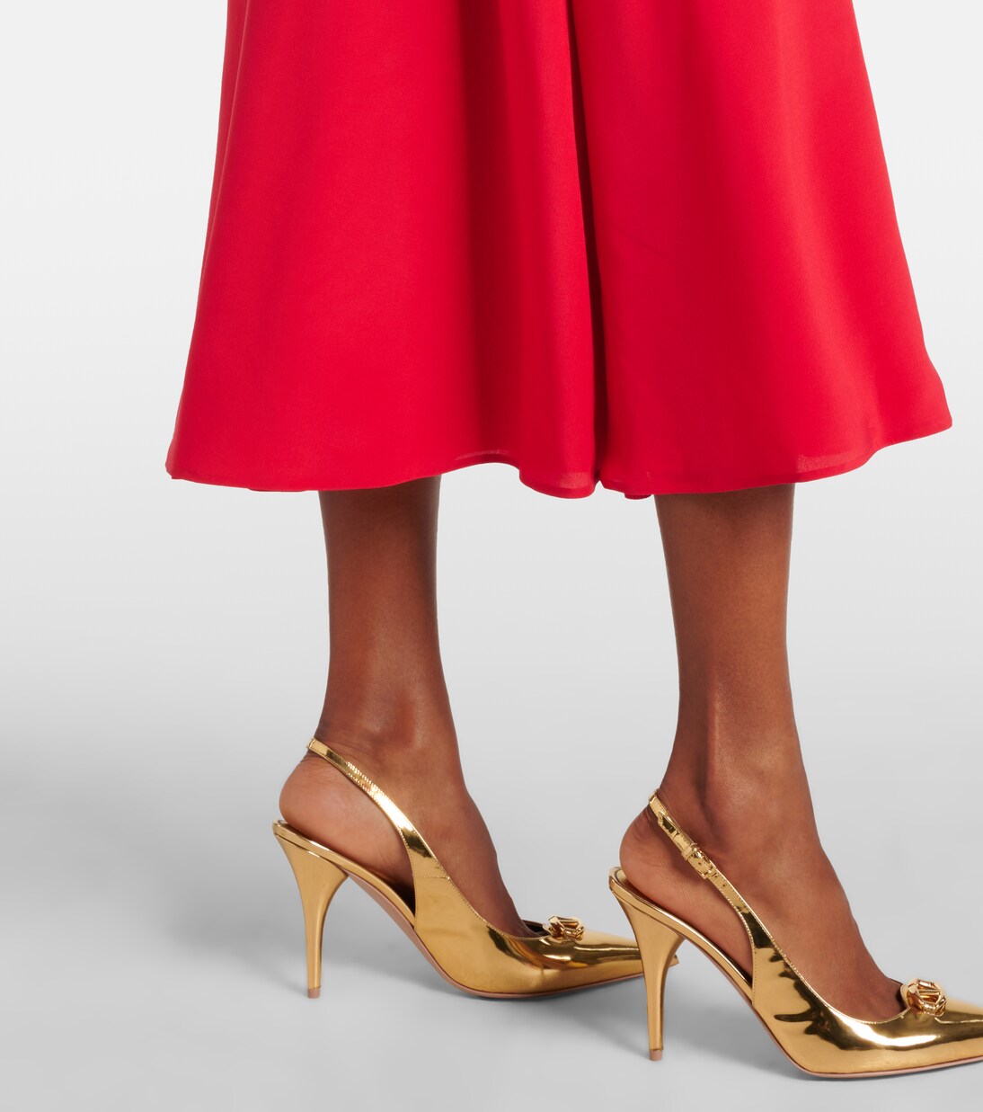 Robe midi en crêpe de soie | Valentino