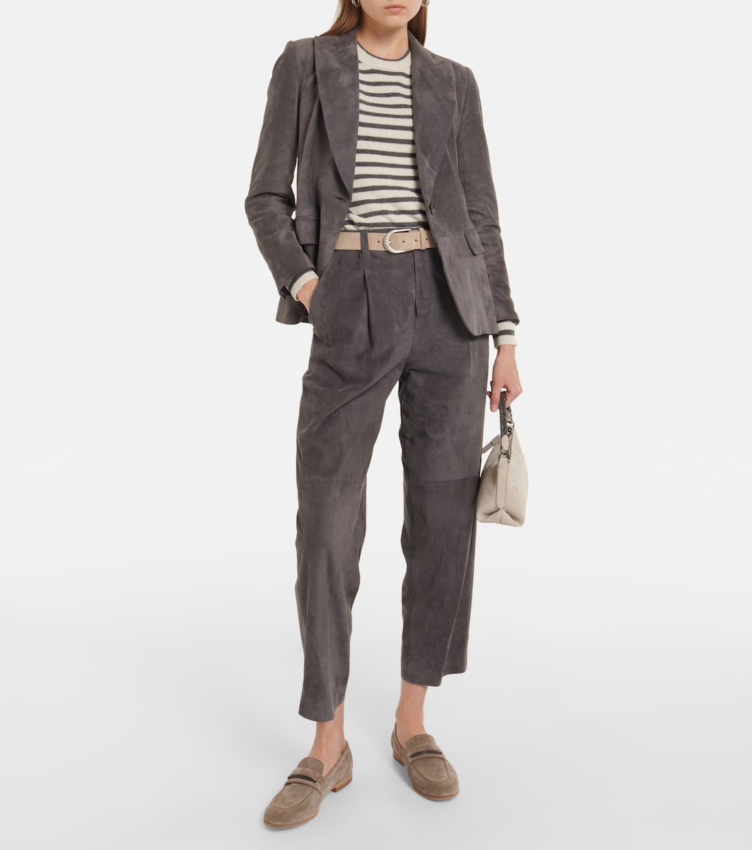 Pull rayé en cachemire mélangé | Brunello Cucinelli