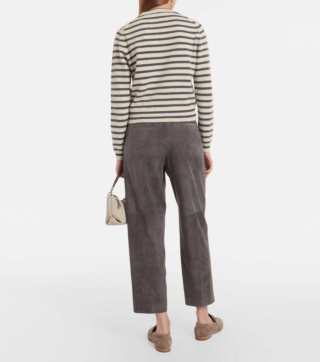 Pull rayé en cachemire mélangé | Brunello Cucinelli