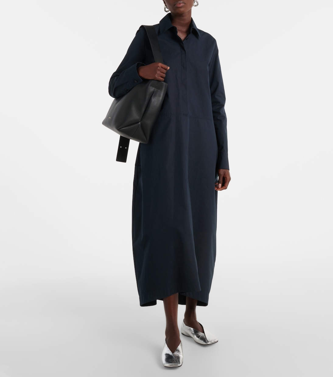 Ballerines en cuir métallisé | Jil Sander