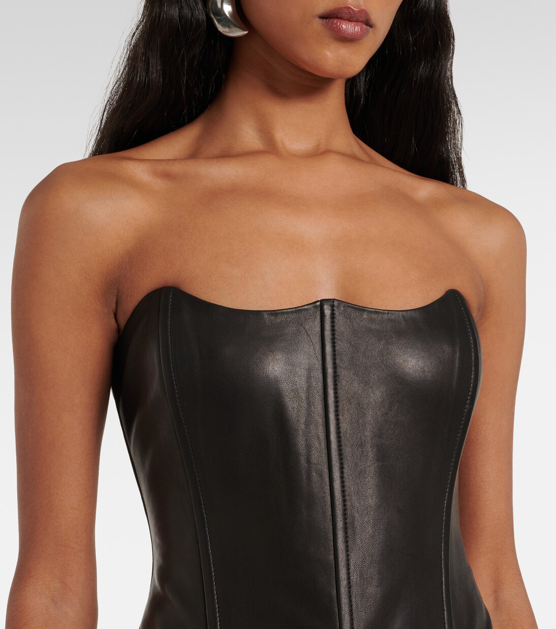 Bustier-Top aus Leder | The Sei