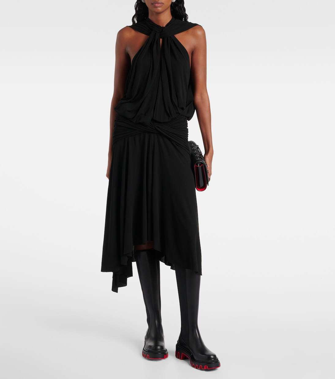 Botas altas Marchacroche Dune de piel | Christian Louboutin