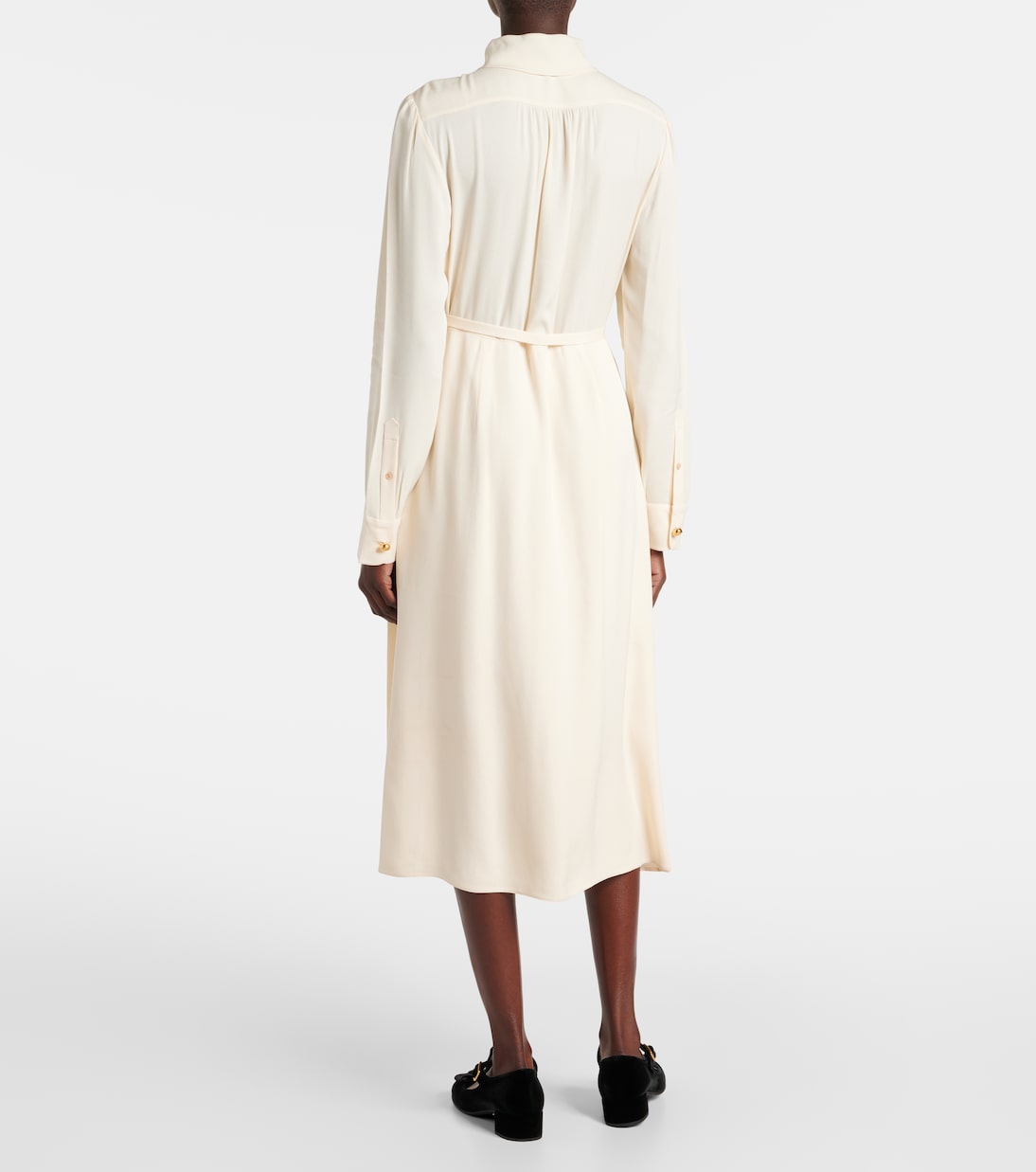 Abito chemisier a pieghe | Prada