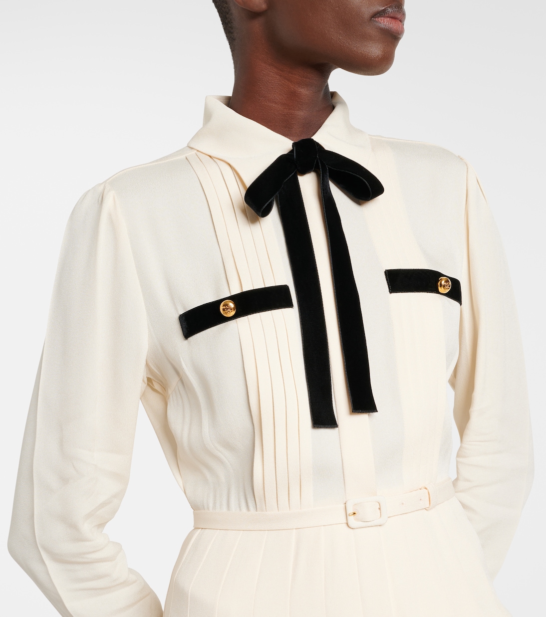 Abito chemisier a pieghe | Prada