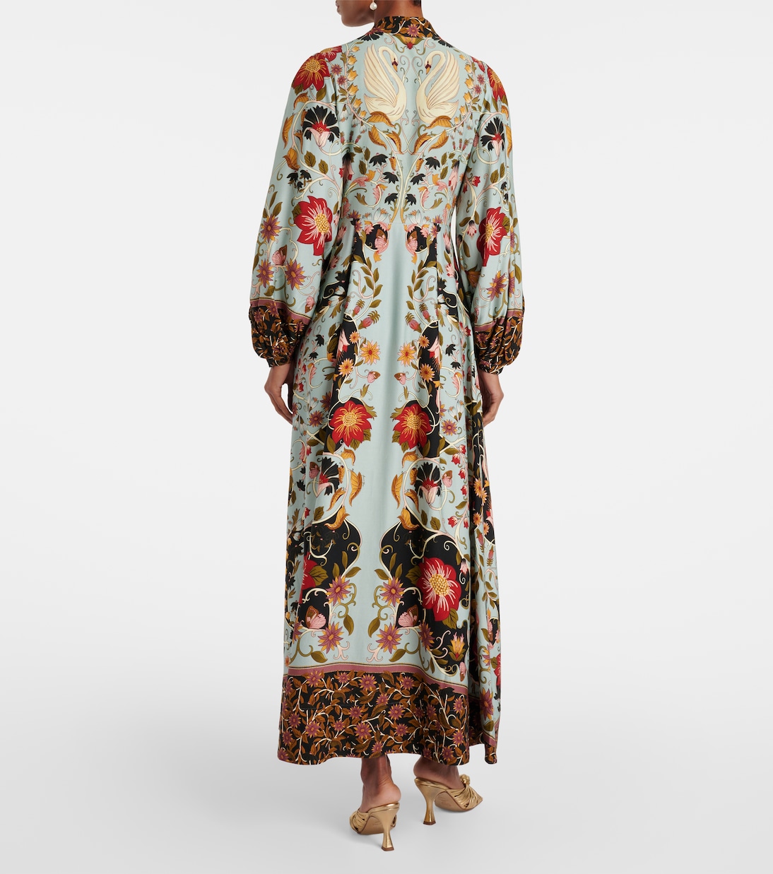 Robe longue Blue Flowing Beauty à fleurs | Farm Rio