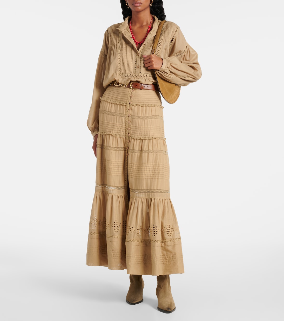 Minifalda Dusta de algodón con encaje | Marant Etoile