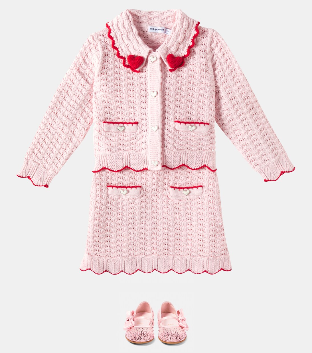 Cardigan aus Häkelstrick | Self-Portrait Kids