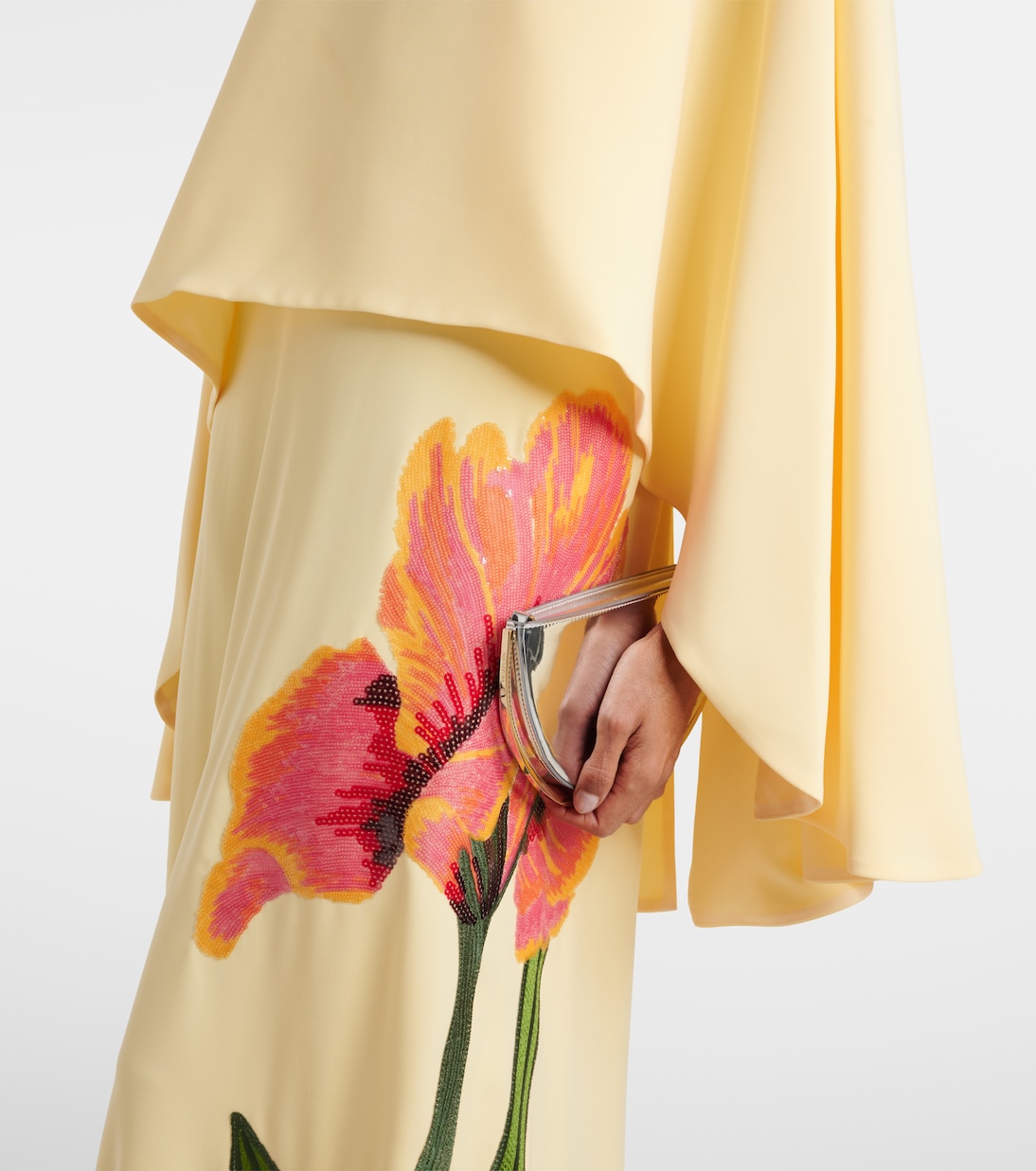 Meena floral crêpe gown | Costarellos