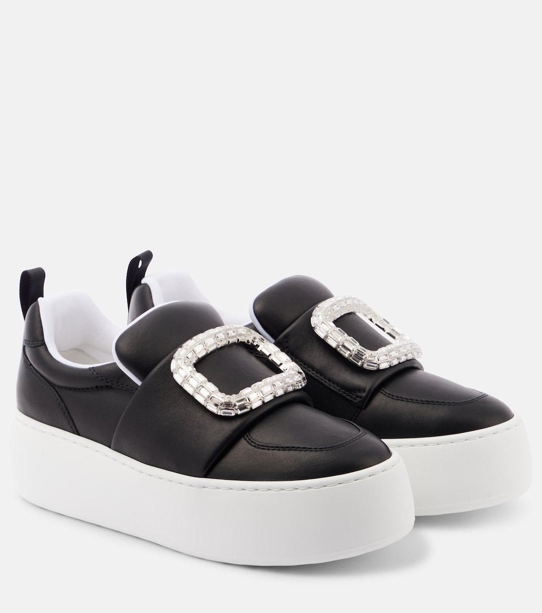 Puffy Choc leather platform sneakers | Roger Vivier