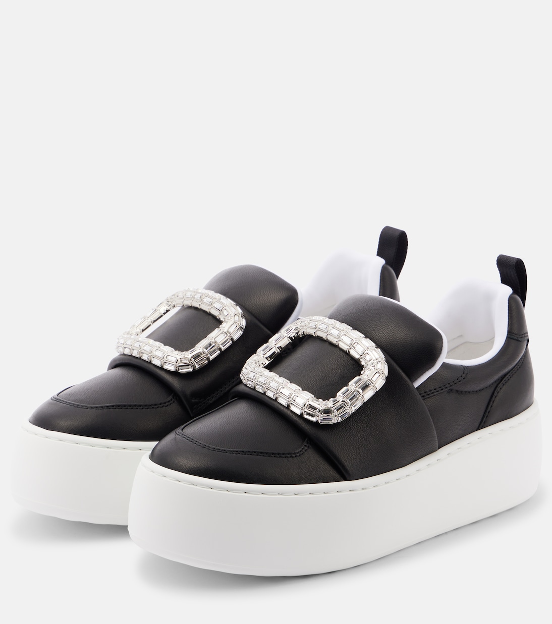 Puffy Choc leather platform sneakers | Roger Vivier