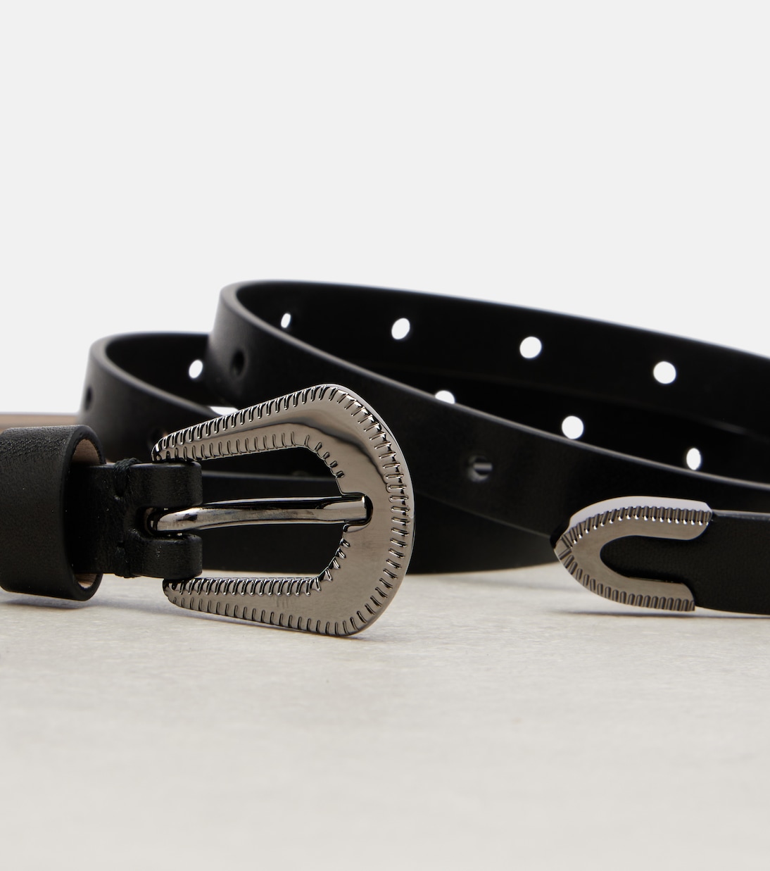 Slim leather belt | Brunello Cucinelli