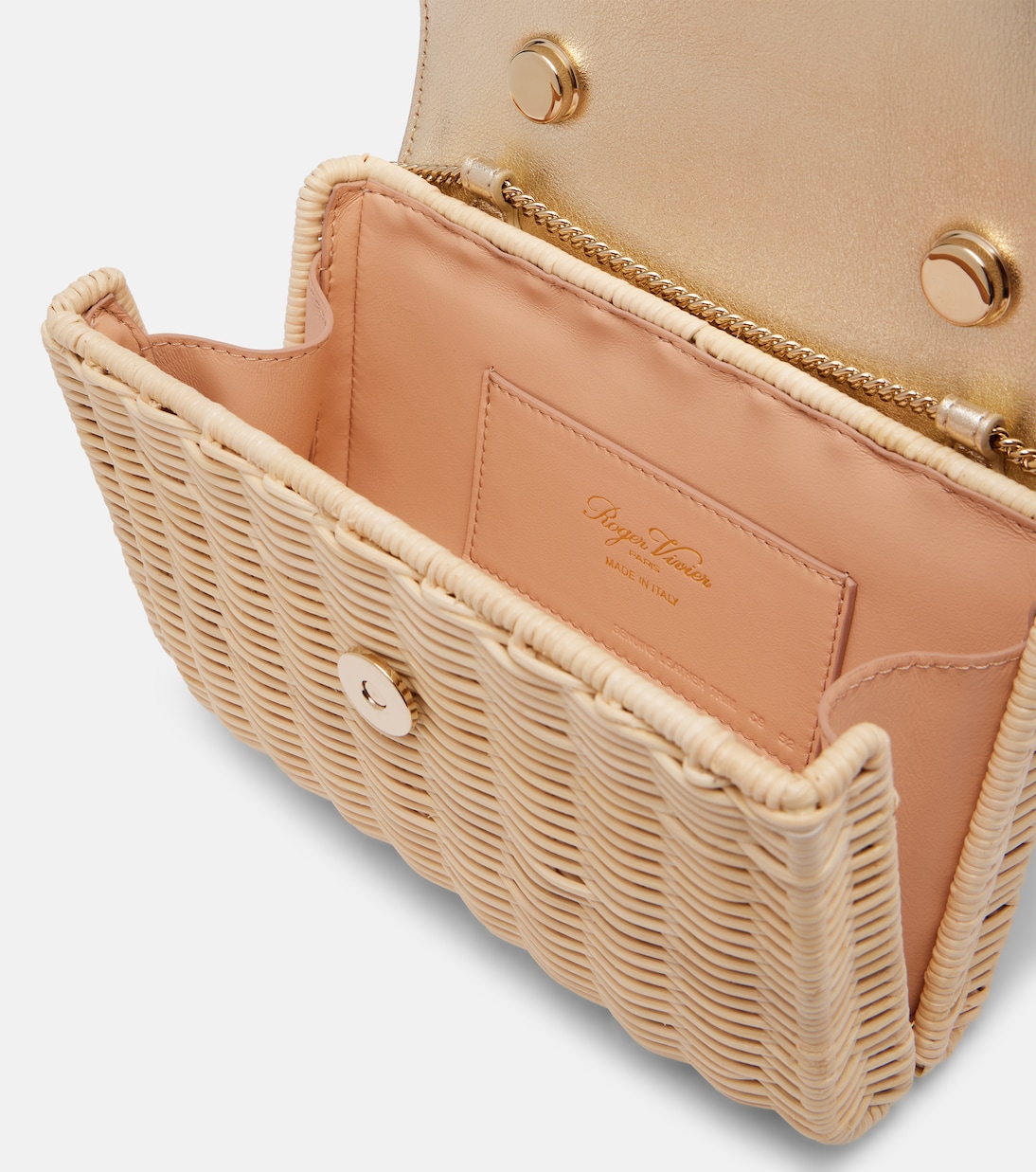 Tote Bag Jewel Efflorence Mini aus Rattan | Roger Vivier