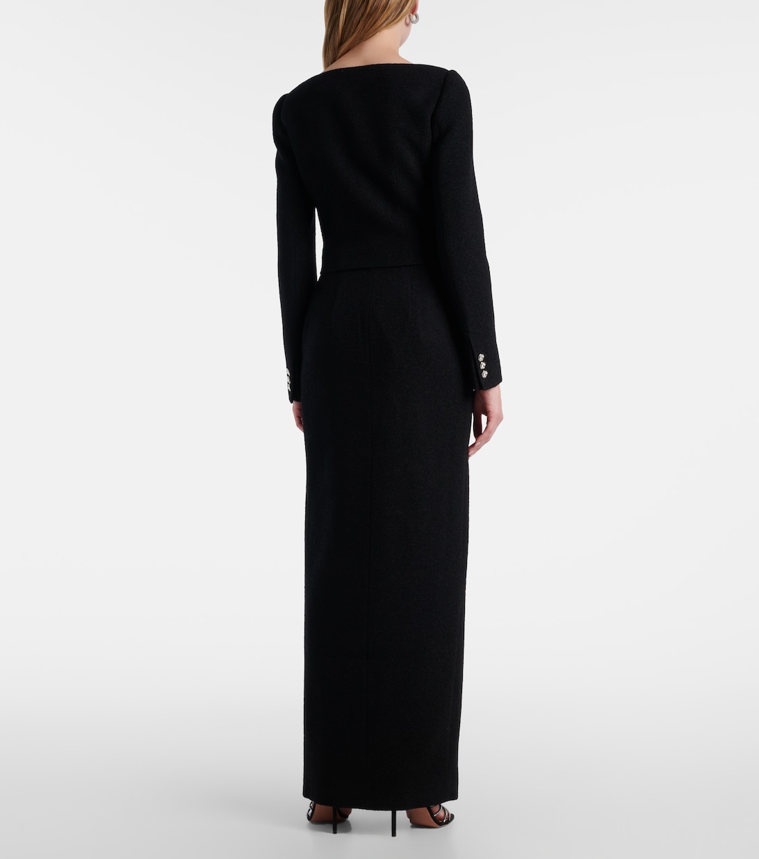 Wool-blend twill bouclé jacket | Alessandra Rich