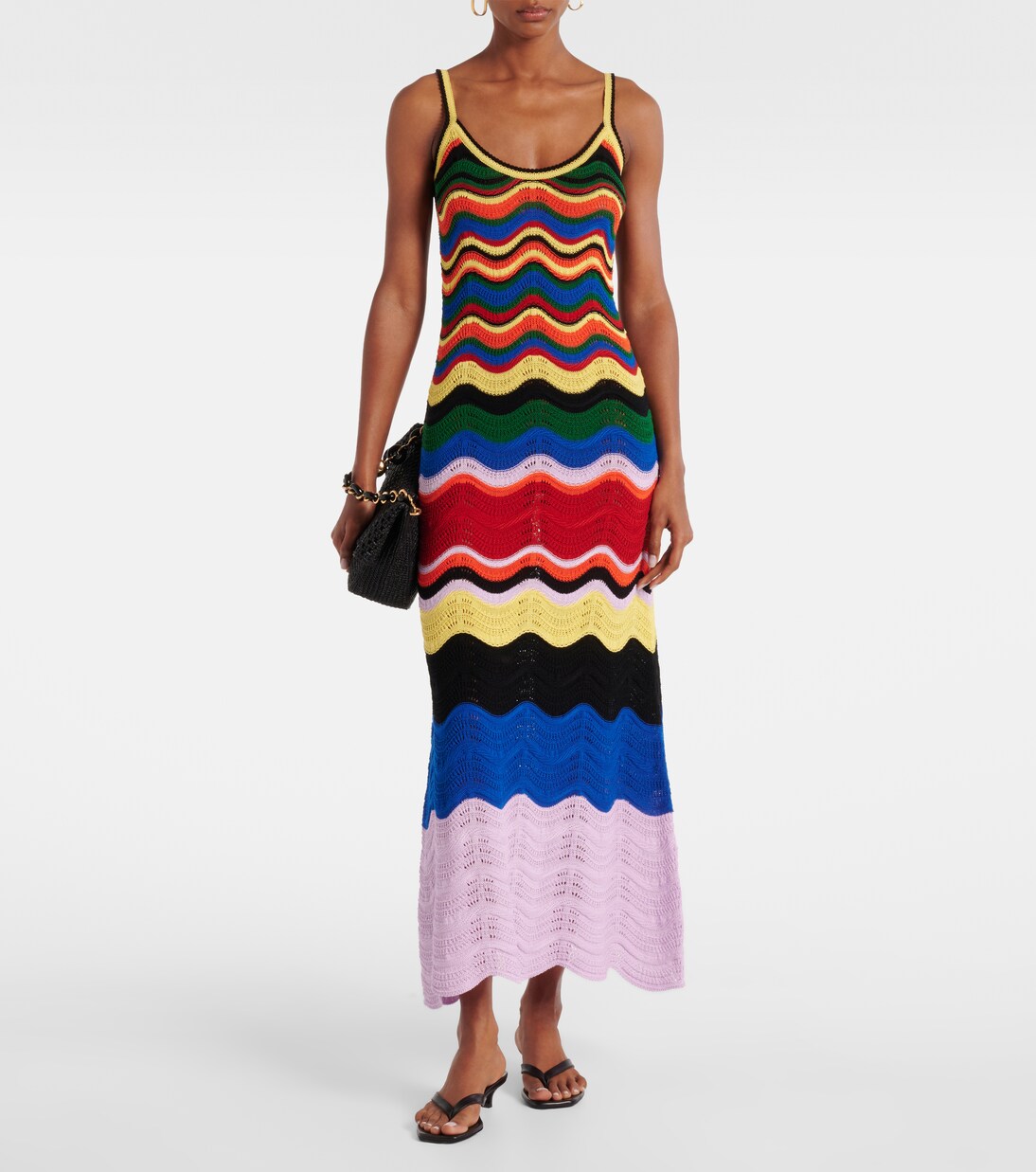 Robe longue en crochet de coton | La DoubleJ