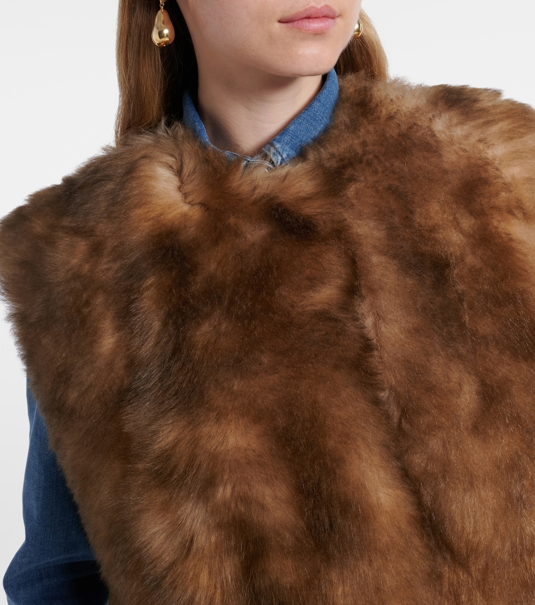 Cropped-Weste aus Shearling | Dolce&Gabbana