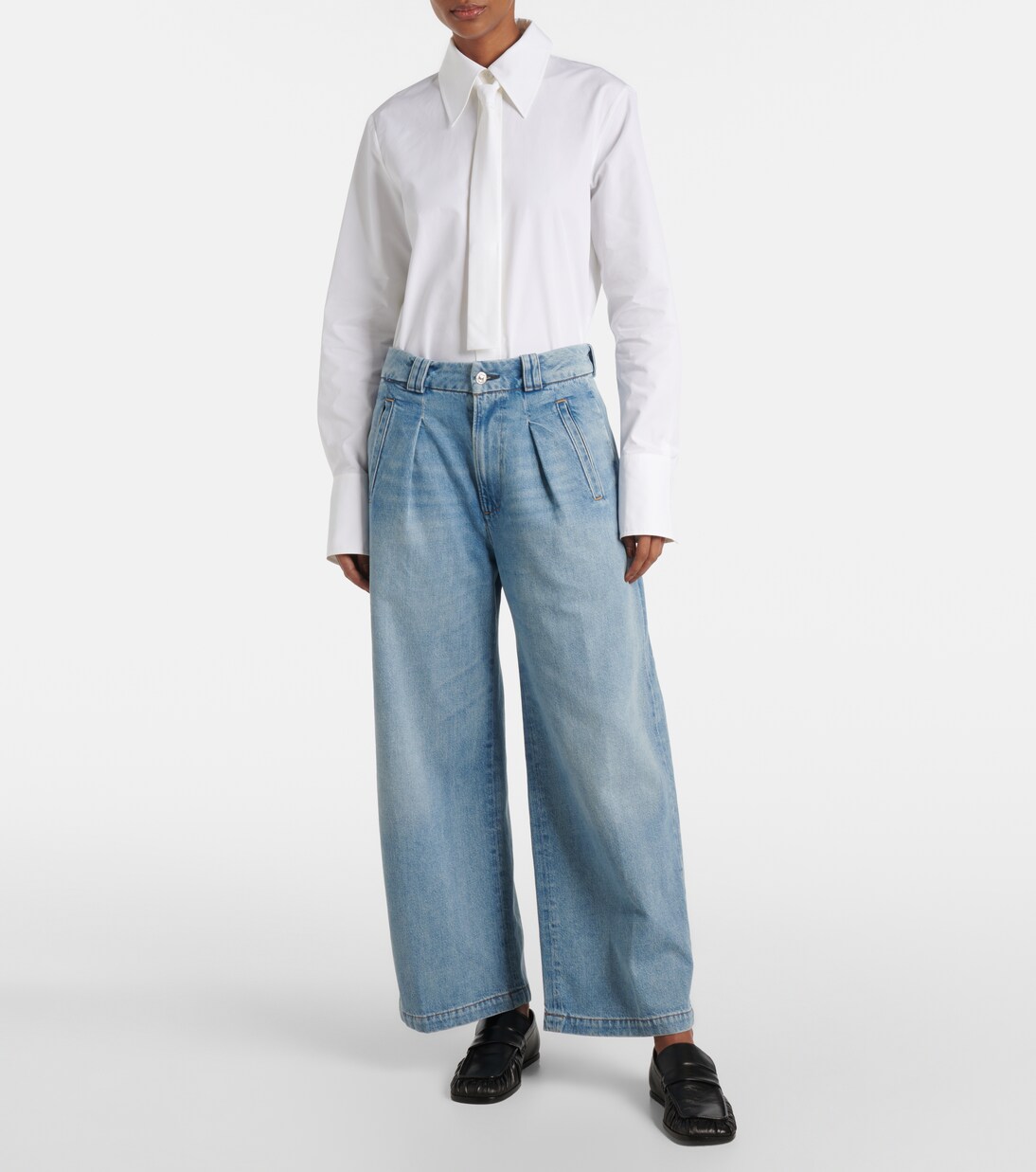 Cara twill cropped wide-leg pants | Citizens of Humanity