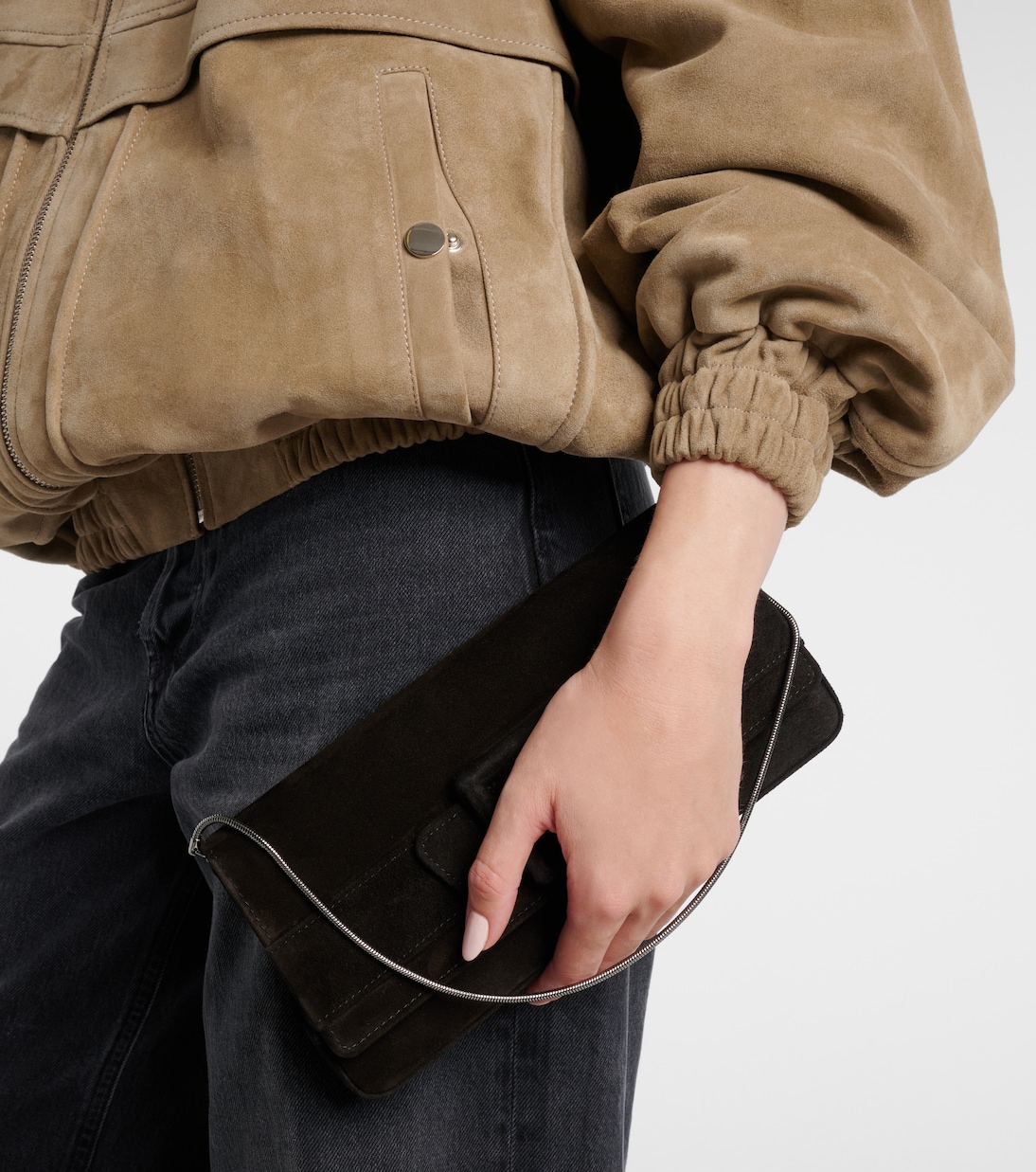 Pochette Maygot en daim | Manolo Blahnik