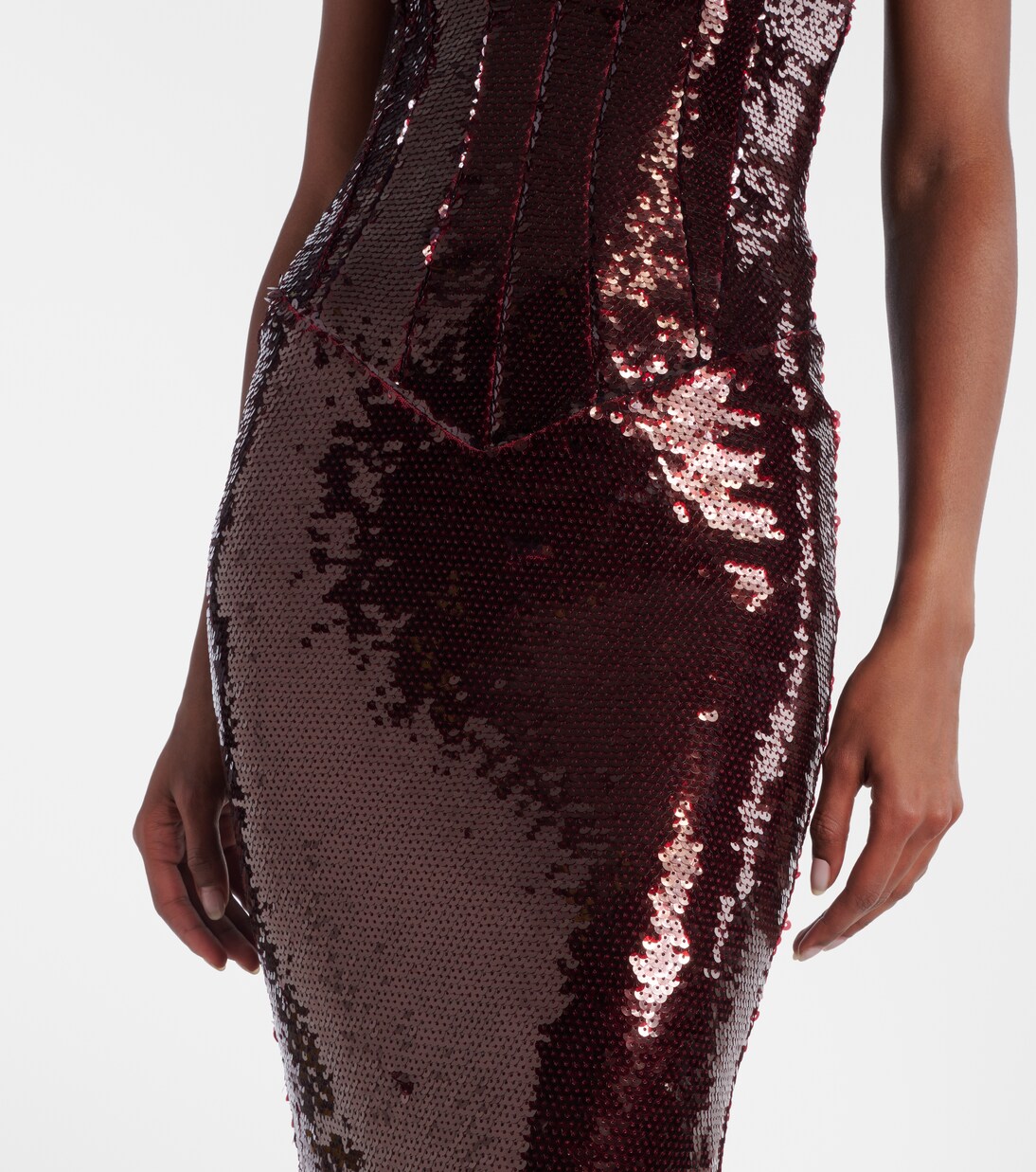 Robe longue bustier Azzurra à sequins | The New Arrivals Ilkyaz Ozel