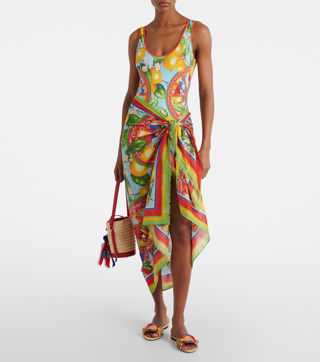 Printed cotton beach cover-up | Dolce&Gabbana