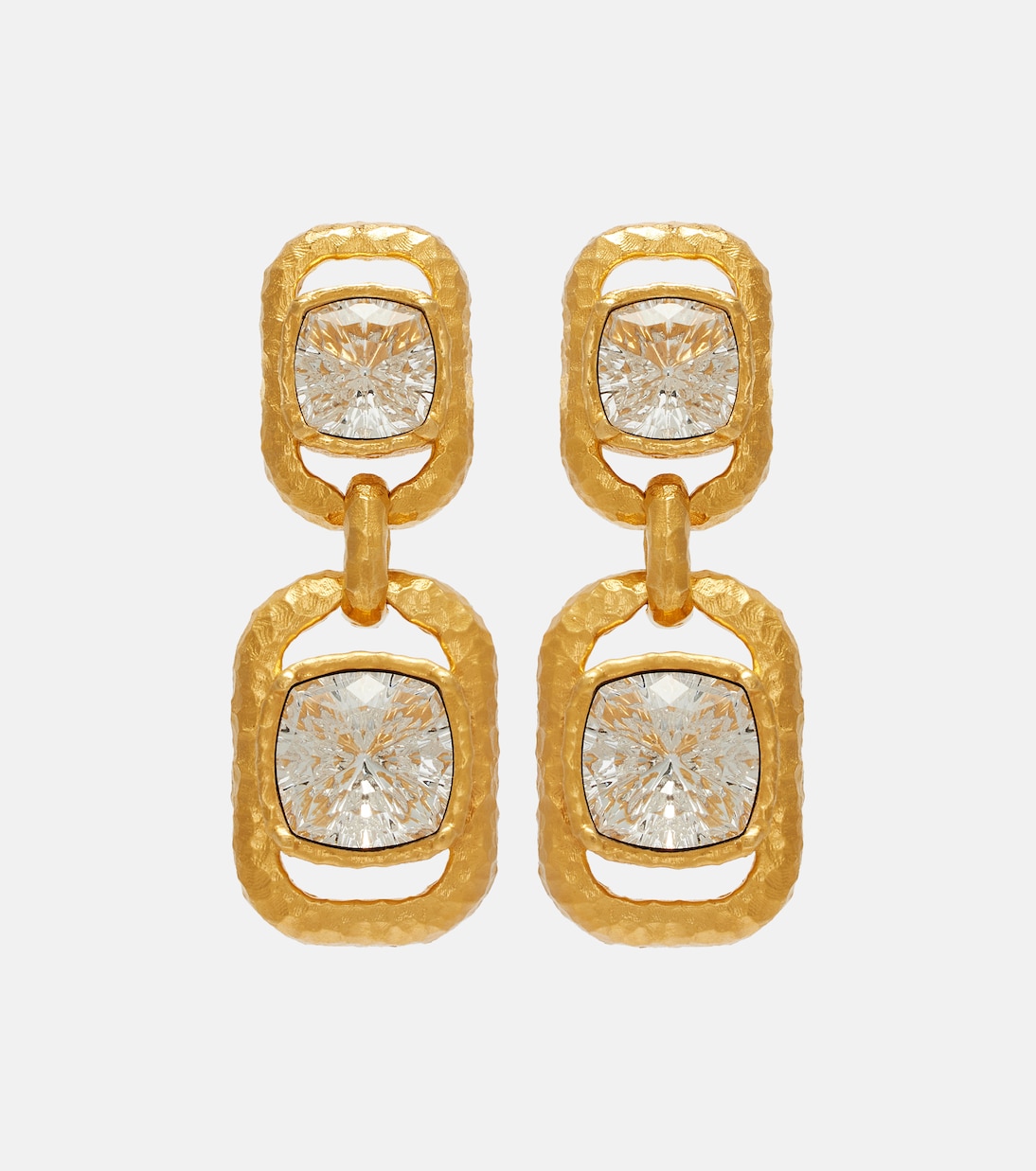 Boucles d’oreilles pendantes à cristaux | Oscar de la Renta