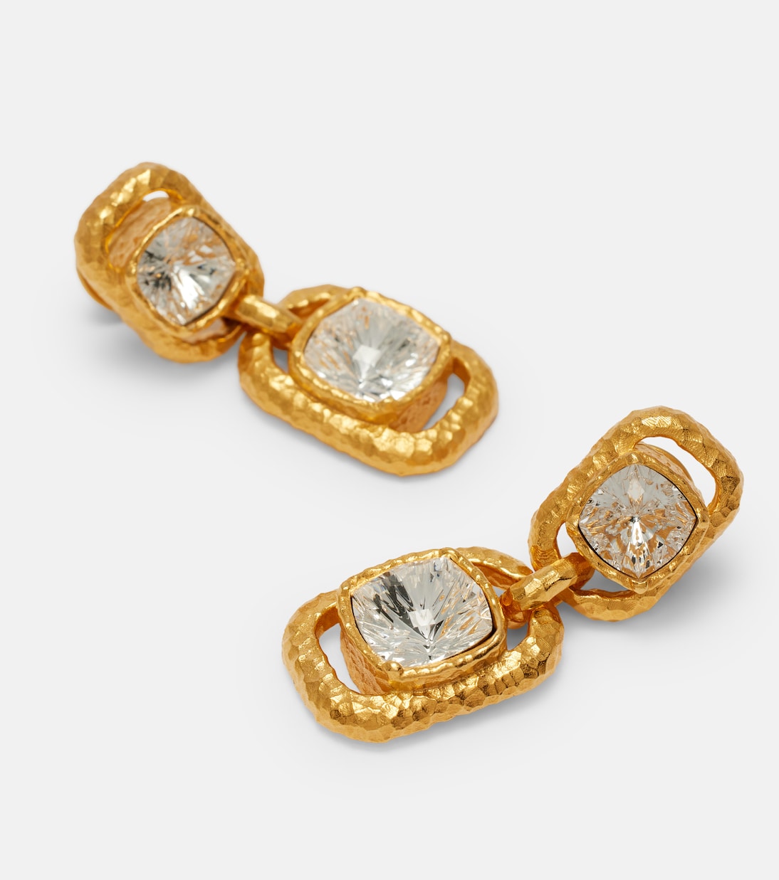 Boucles d’oreilles pendantes à cristaux | Oscar de la Renta