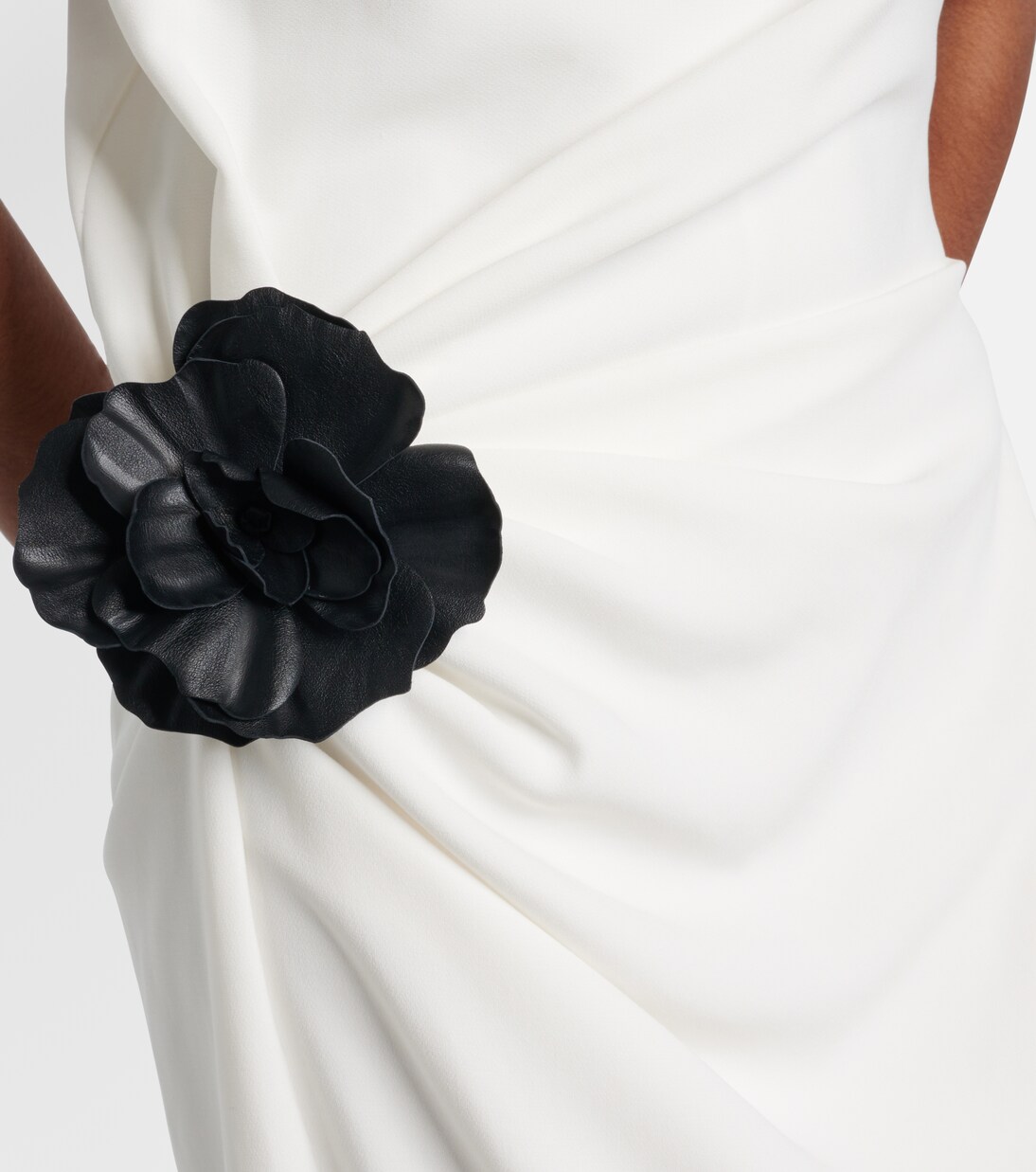 Robe de cocktail Indria en crêpe à fleurs | Proenza Schouler