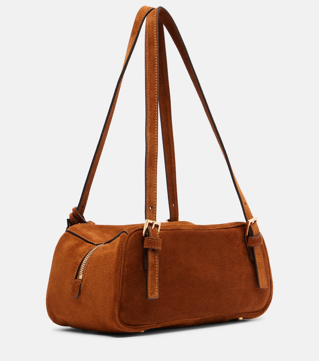 Versace Tag suede shoulder bag | Versace