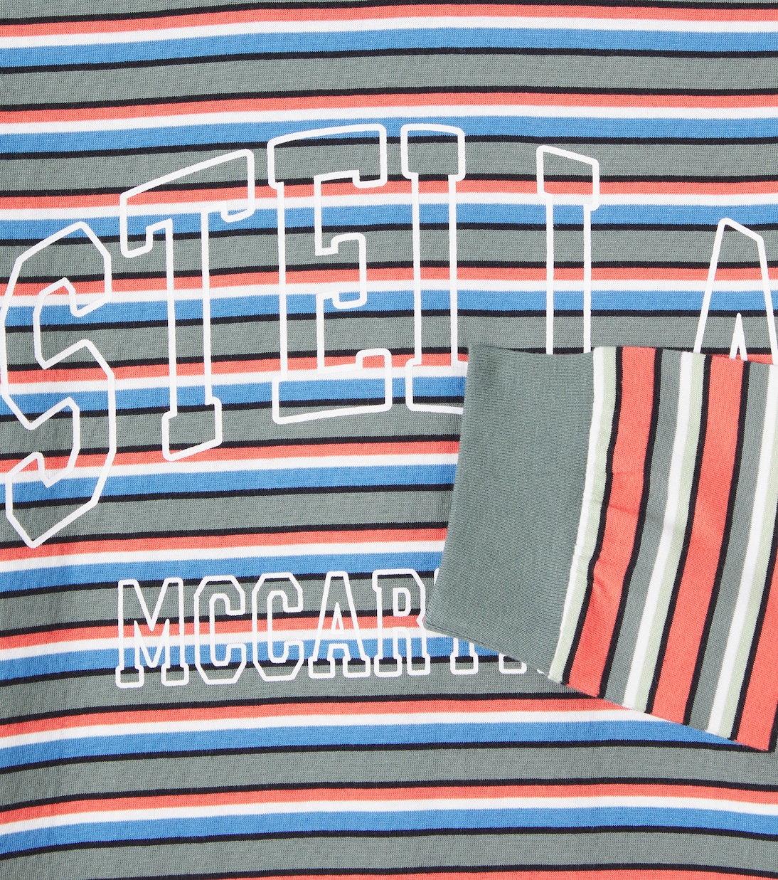 Logo striped cotton jersey top | Stella McCartney Kids