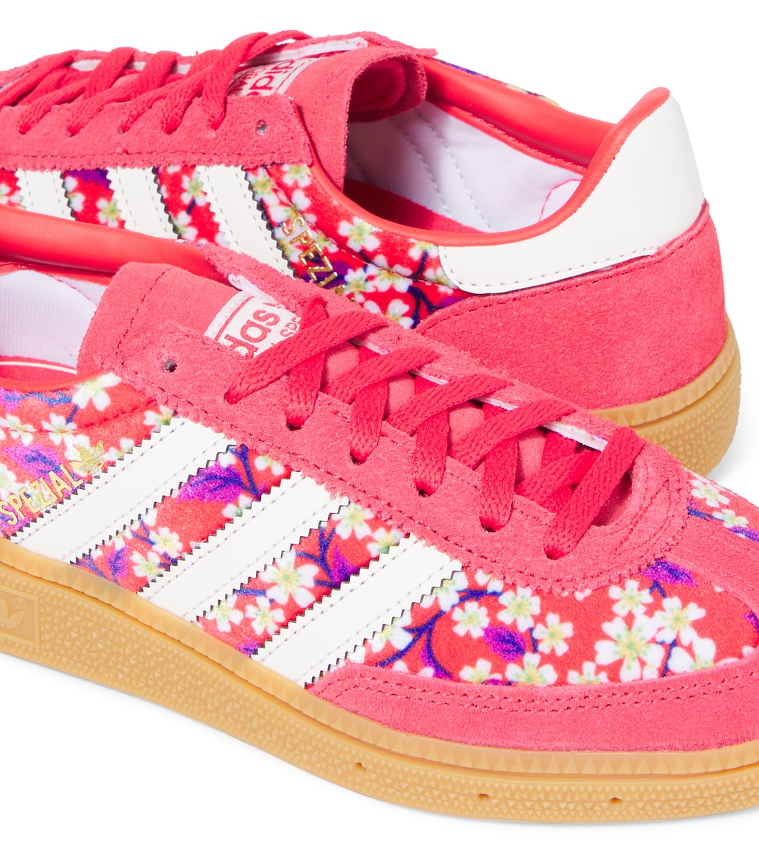 Handball Spezial floral suede-trimmed sneakers | Adidas Originals Kids