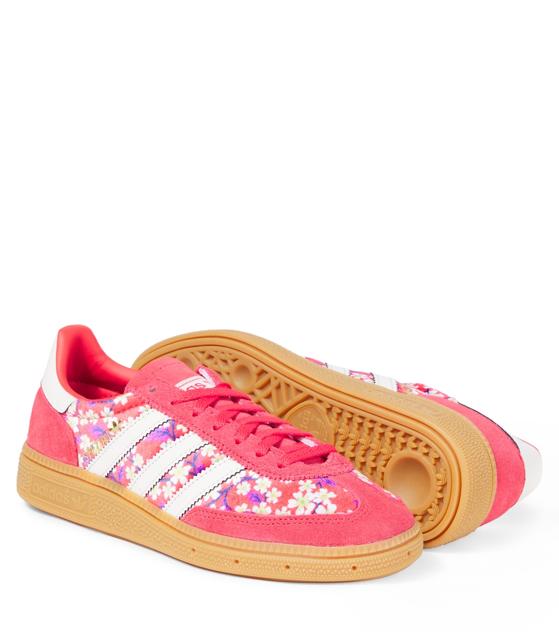 Handball Spezial floral suede-trimmed sneakers | Adidas Originals Kids