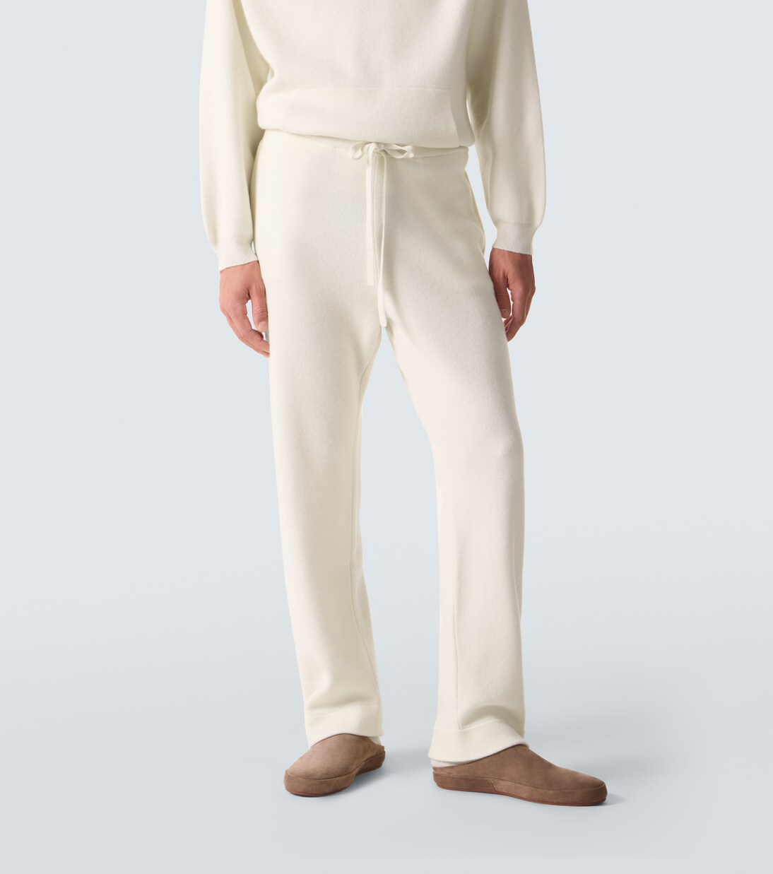 Gerade Hose aus Kaschmir mit Amethyst | God's True Cashmere