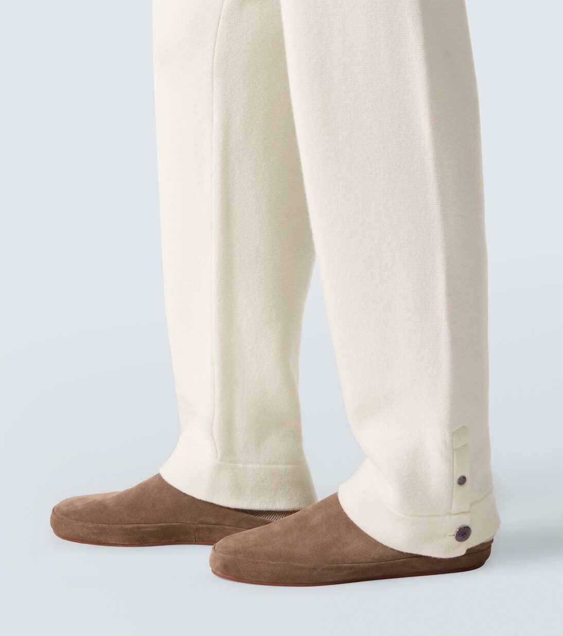 Gerade Hose aus Kaschmir mit Amethyst | God's True Cashmere