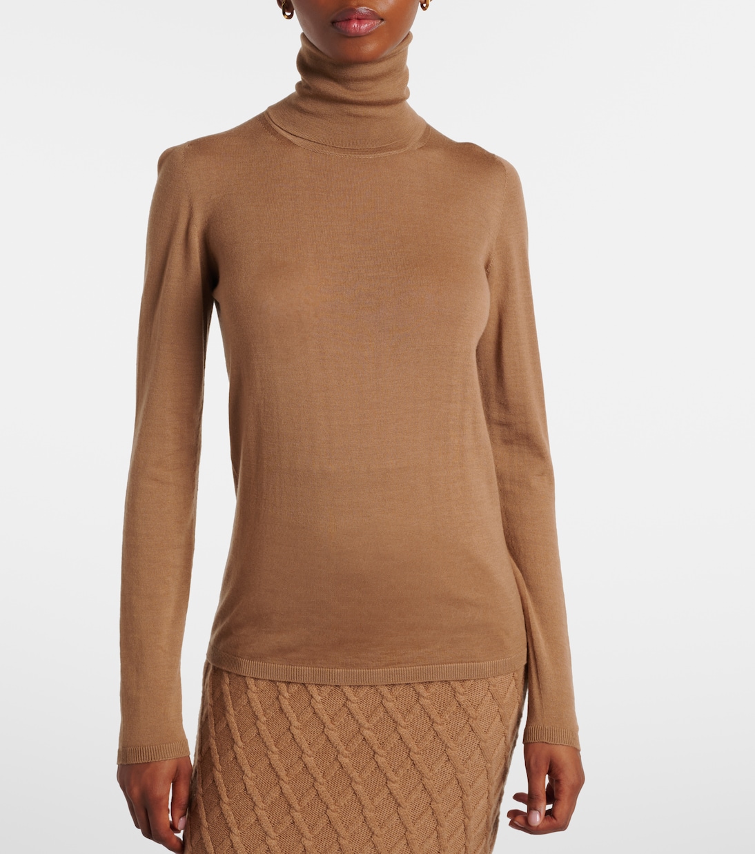 Saluto virgin wool turtleneck sweater | Max Mara