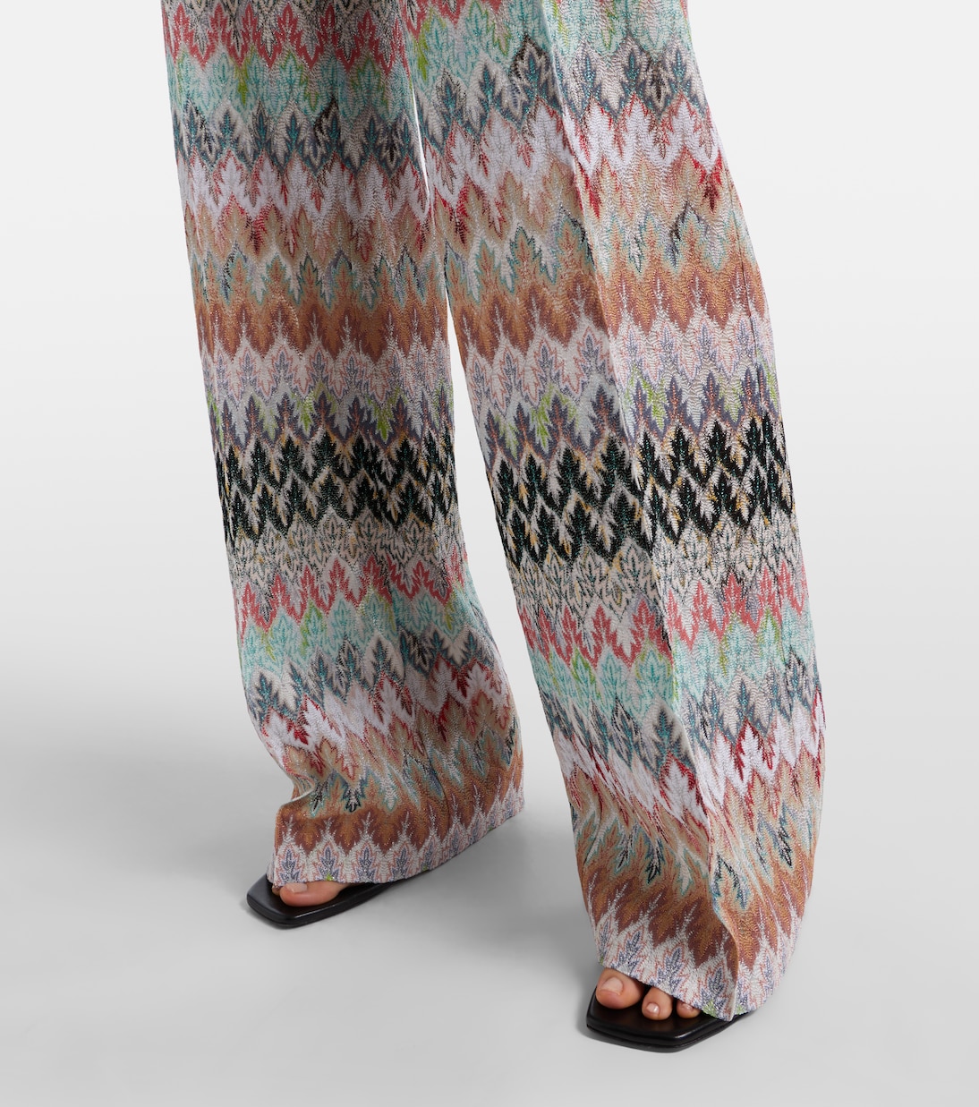 Pantalon droit Zig-zag en lamé | Missoni