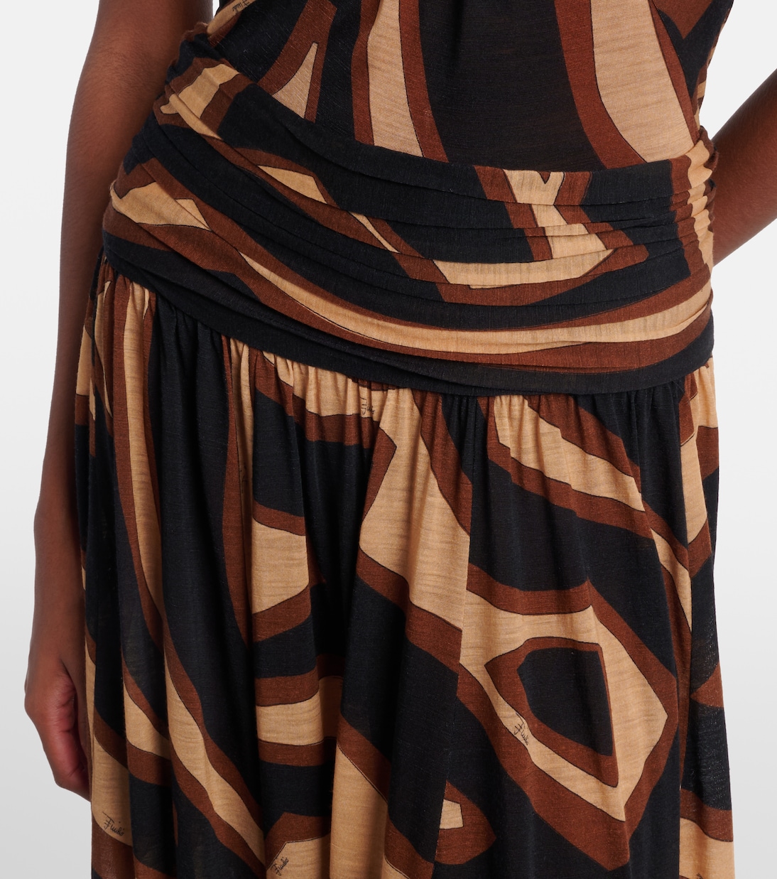 Bedrucktes Cocktailkleid aus einem Wollgemisch | Pucci